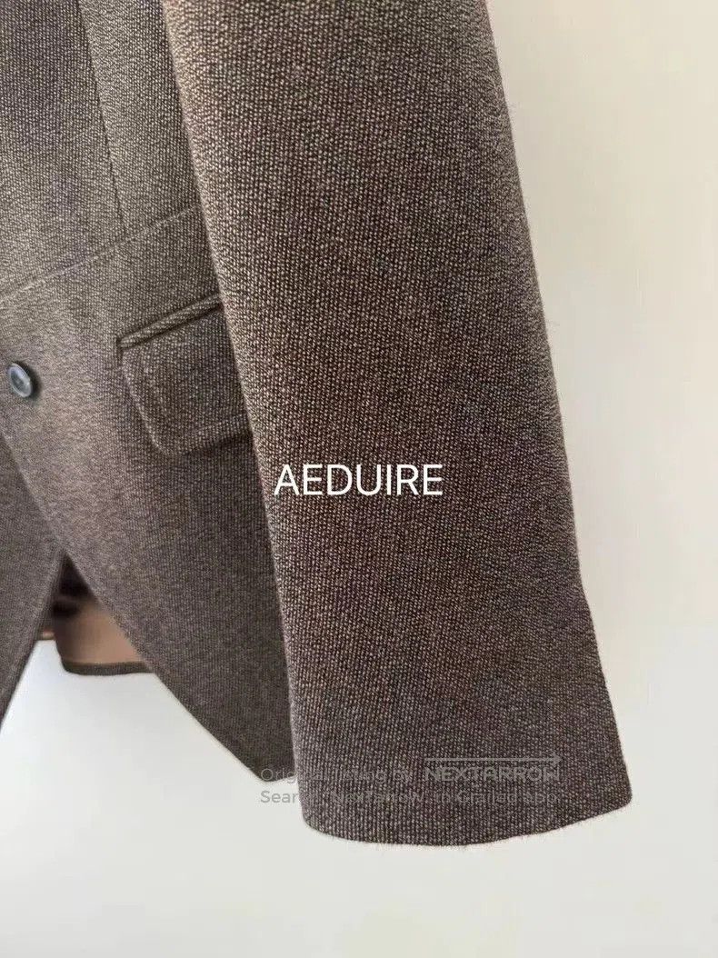 Dries Van Noten Dries Van Noten Brown Floral Flocked Lining Blazer. Size US XXS / EU 40 - 6 Thumbnail