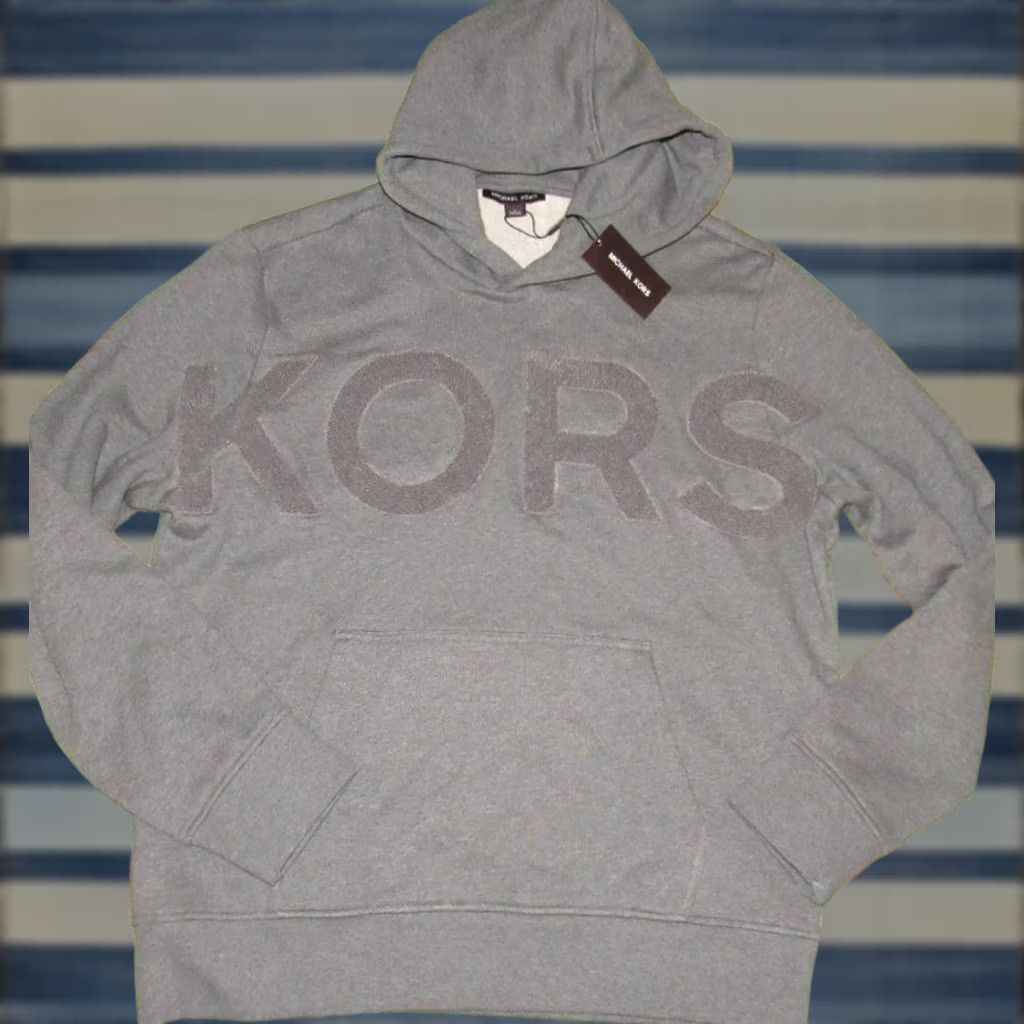Michael Kors VINTAGE MICHAEL KORS Grey Ash Melange Cotton Hoodie Sweater Large NWT Size US L / EU 52-54 / 3 - 1 Thumbnail