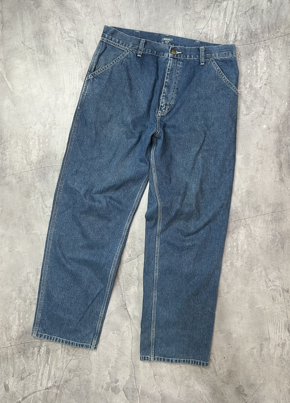 Carhartt × Carhartt Wip × Vintage Y2K Carhartt Style Baggy Carpenter Skater Utility Pants Size US 34 / EU 50 - 2 Thumbnail