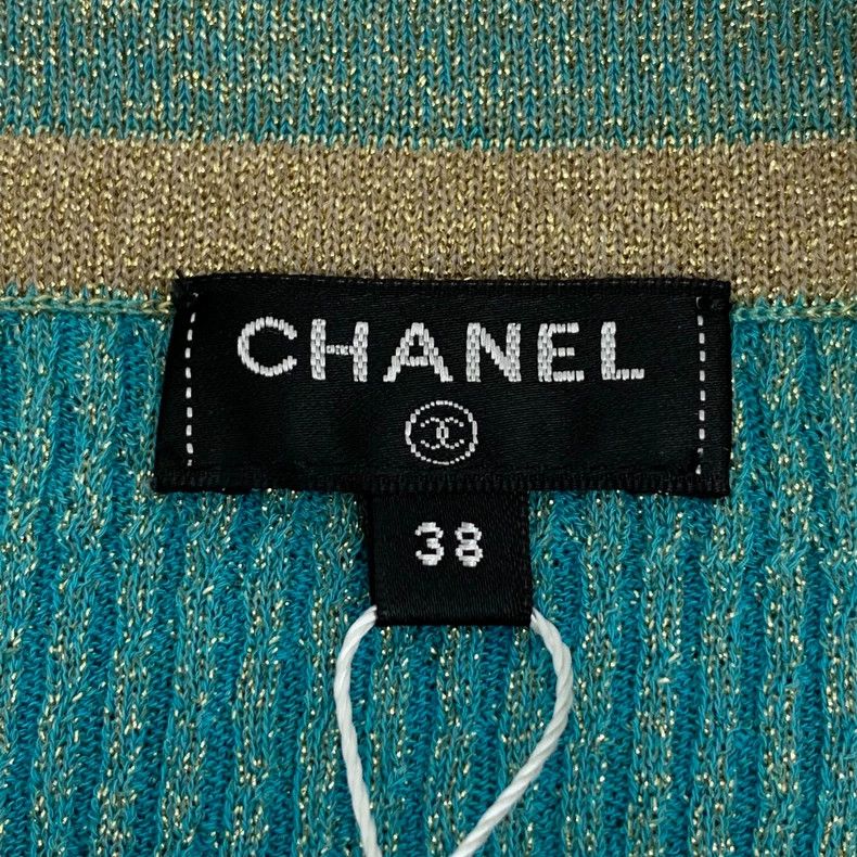 Chanel Chanel Egypt Series Blue Glitter Logo Cotton Round Neck Sh Size XS / US 0-2 / IT 36-38 - 6 Thumbnail