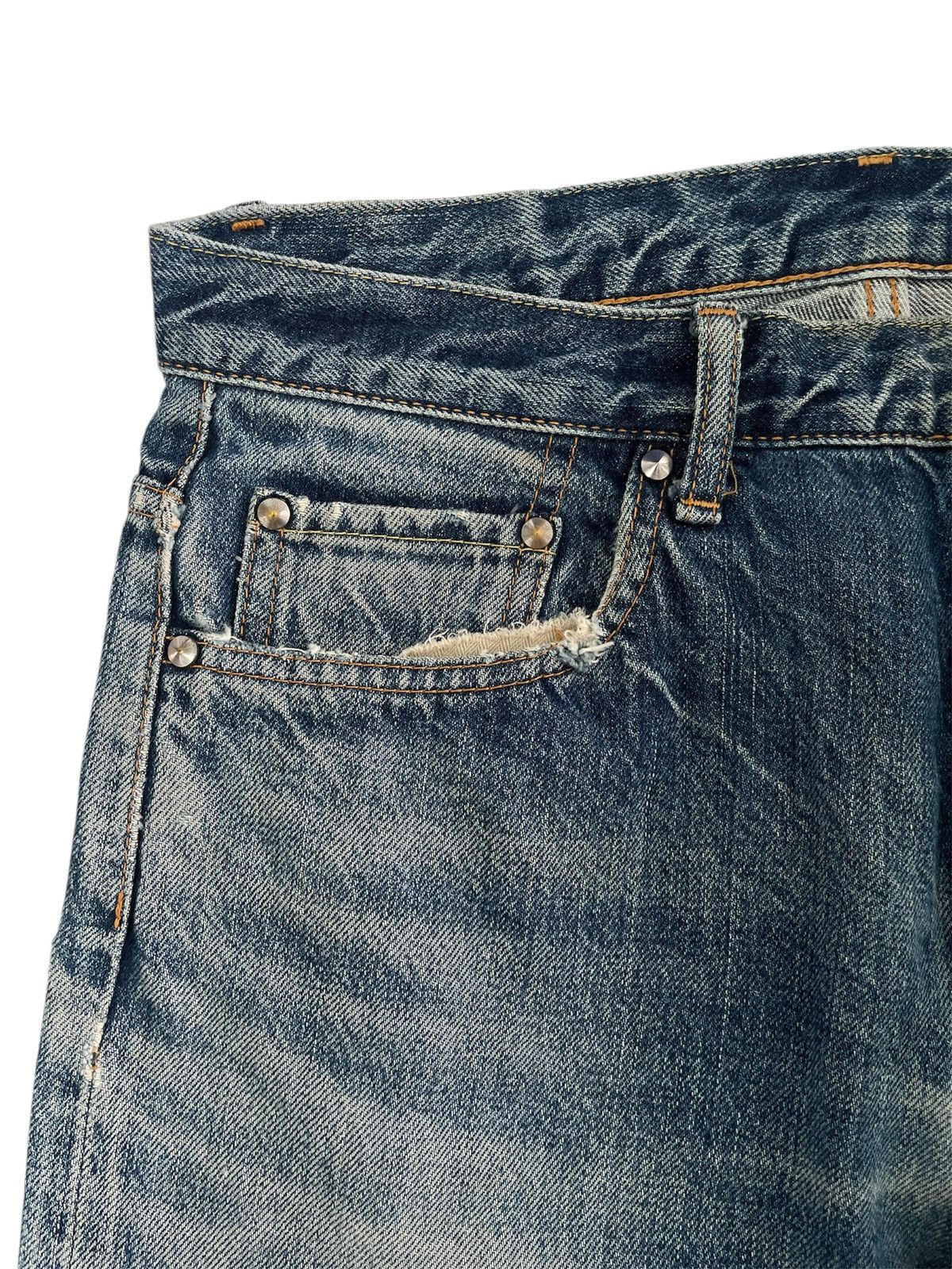 Japanese Brand × Jean × Ships Jet Blue BIDDING OFFER Vintage Ships Jet Blue Redline Selvedge Jeans Size US 31 - 6 Thumbnail