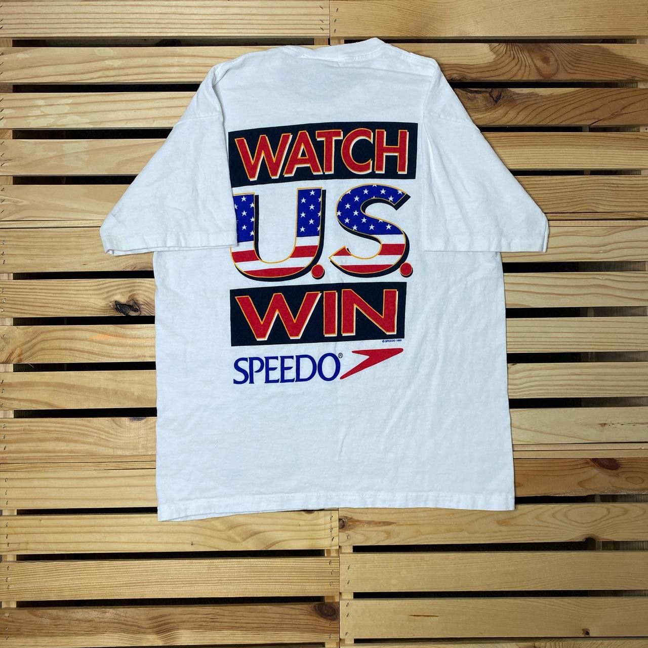 Speedo Vintage Speedo 1995 White Olympic Swim Tee Size Medium Size US M / EU 48-50 / 2 - 1 Thumbnail