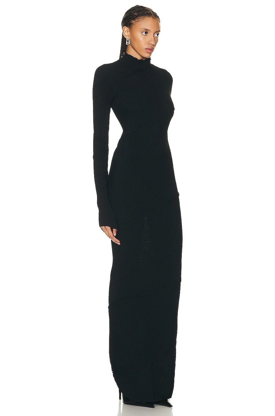 Balenciaga o1y0625 Maxi Dress in Black Size XS / US 0-2 / IT 36-38 - 2 Thumbnail