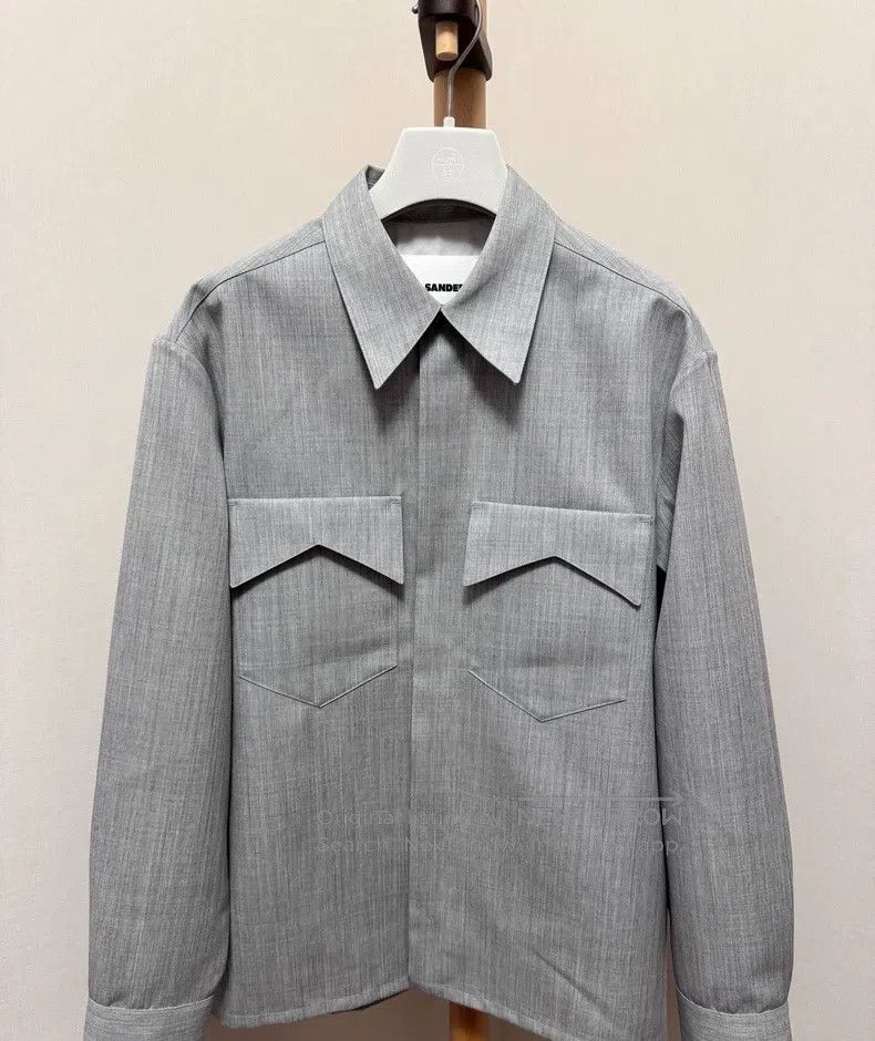 Jil Sander Jil Sander size 48 Men's Gray Shirt Jacket Size US M / EU 48-50 / 2 - 1 Thumbnail