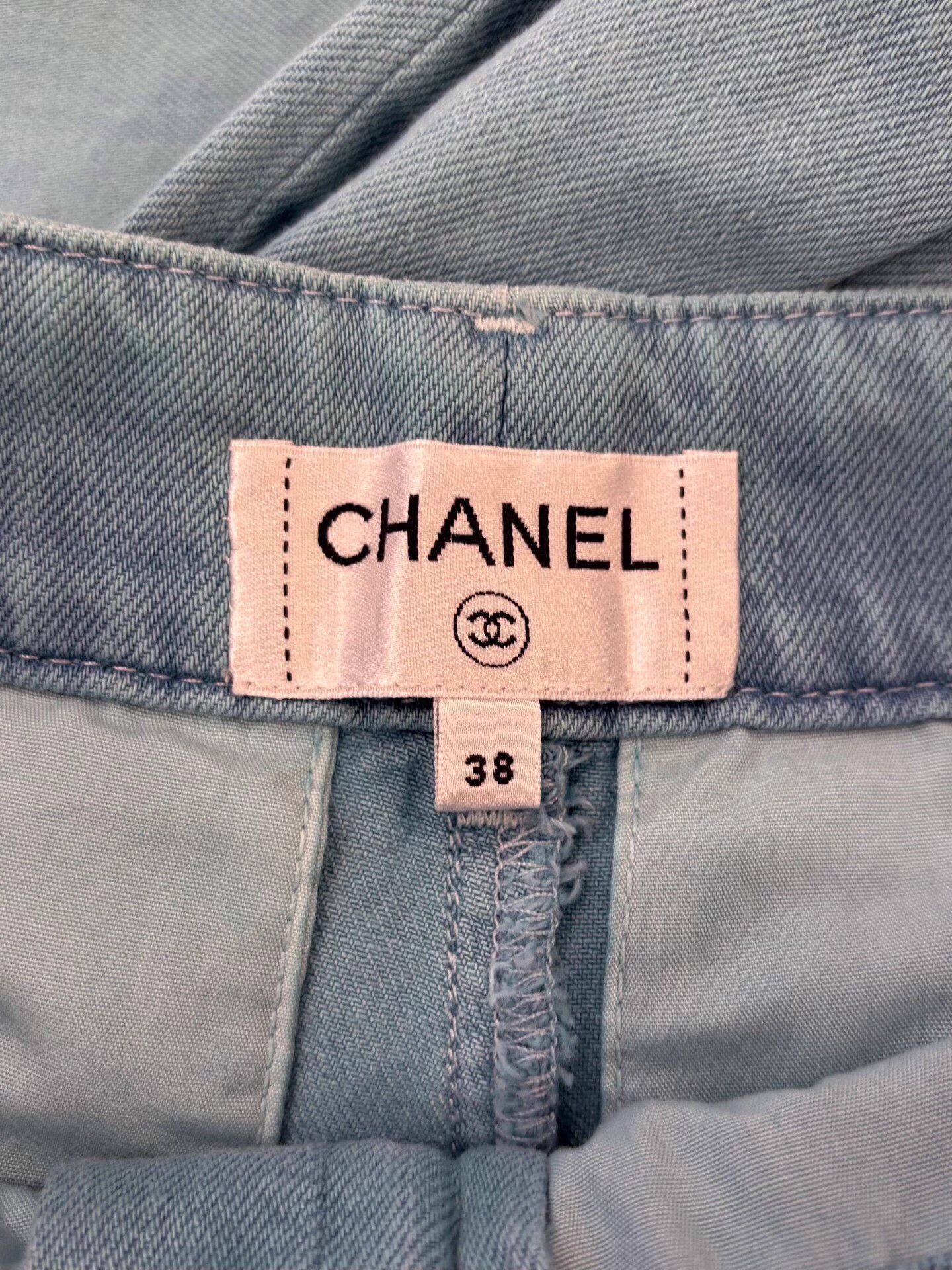 Chanel Chanel Gold CC Star Btn Lake Blue Women's Jeans 38 Size 27" / US 4 / IT 40 - 5 Thumbnail
