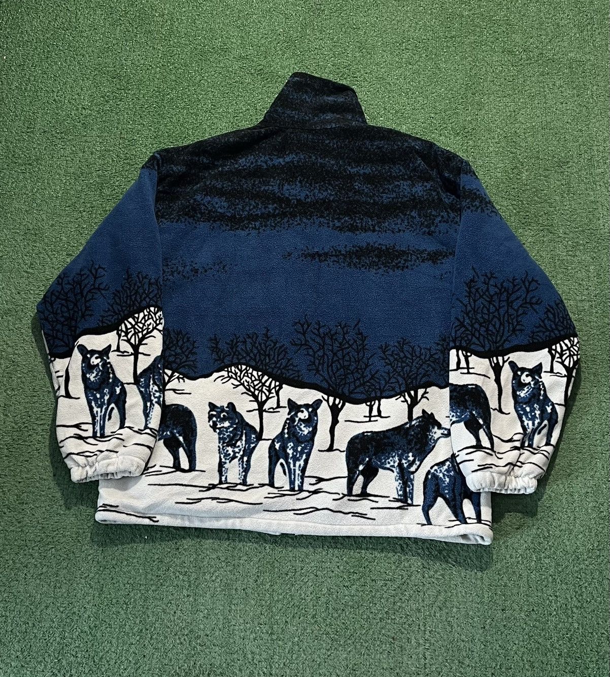 Vintage Polar vintage zipper wolf big print ski polar jacket Size US XL / EU 56 / 4 - 4 Thumbnail
