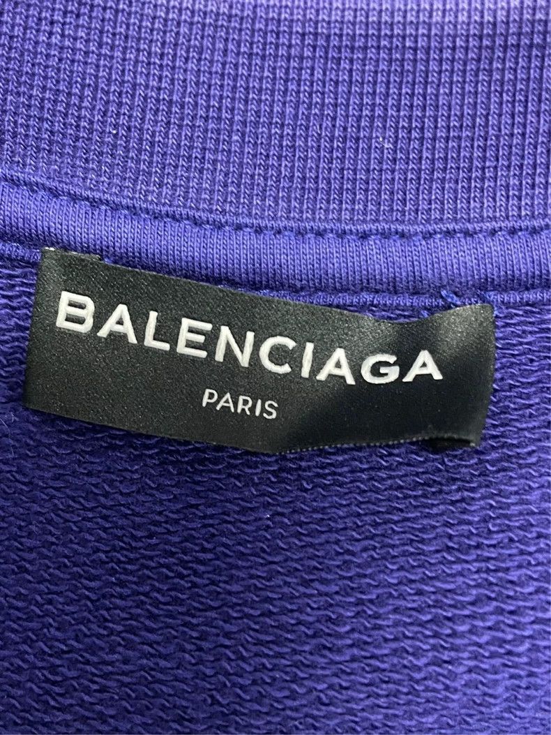 Balenciaga Balenciaga Purple and Blue Small Logo Hoodie Size US S / EU 44-46 / 1 - 4 Thumbnail