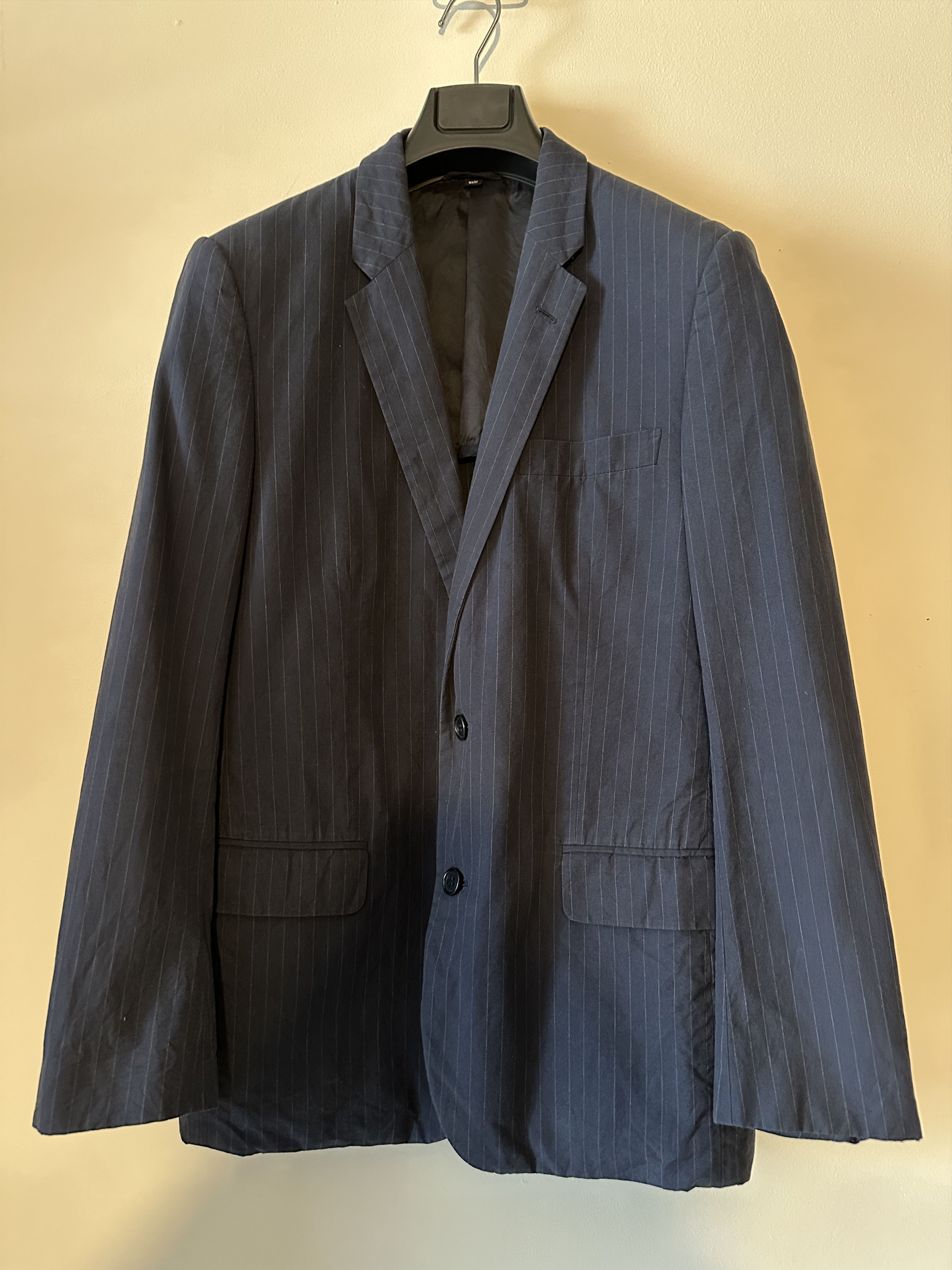 Helmut Lang Helmut Lang Vintage Navy Pinstripe Blazer Size 36S - 1 Thumbnail