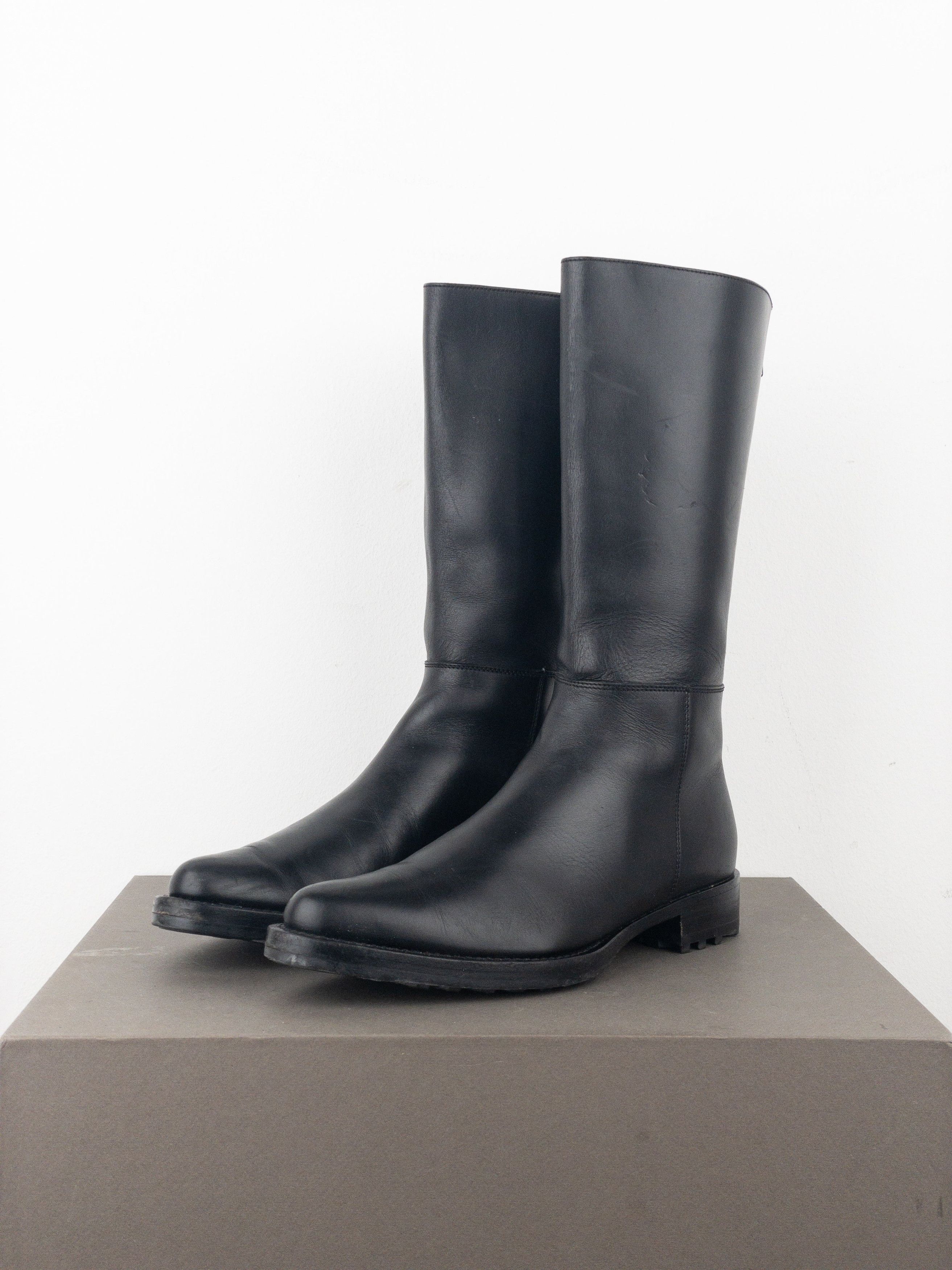 Miu Miu AW01 Pointed-Toe ‘Peco’ Biker Combat Boots Size US 6 / IT 36 - 1 Thumbnail