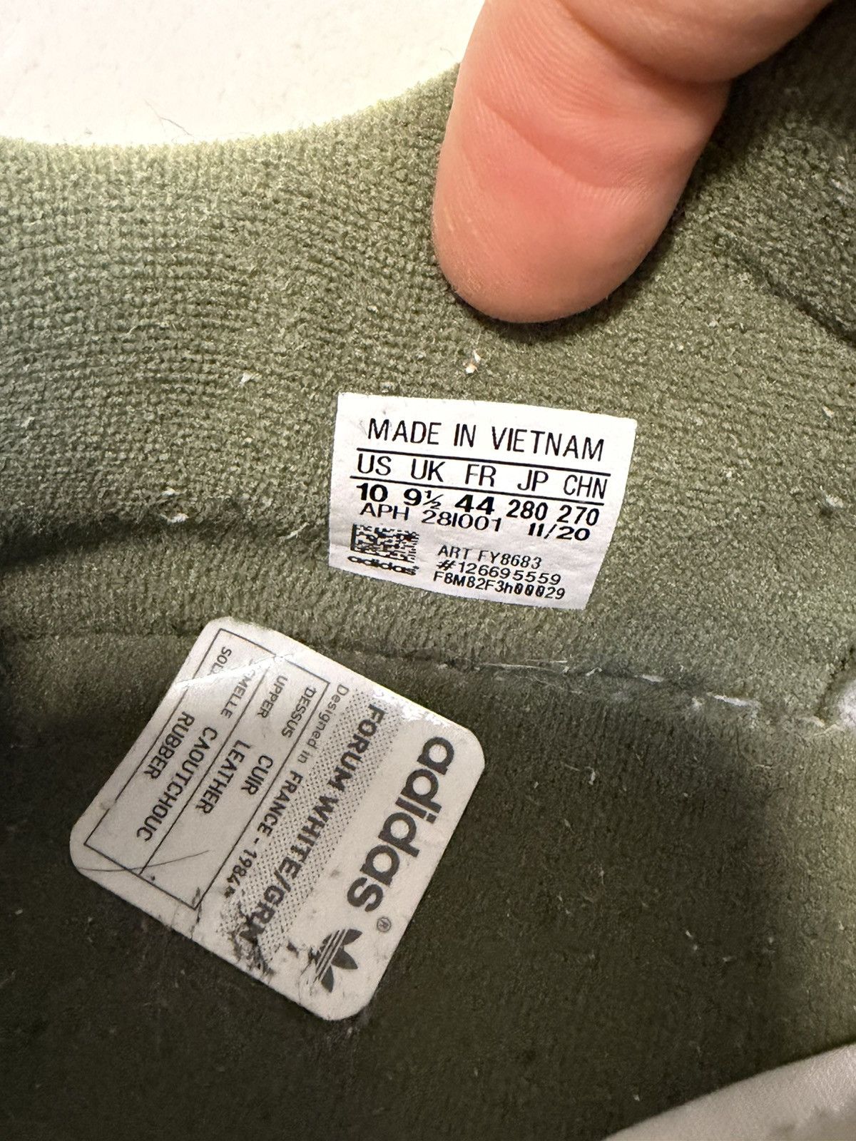 Adidas Adidas Forum Low Green/Natural Size US 10 / EU 43 - 5 Thumbnail
