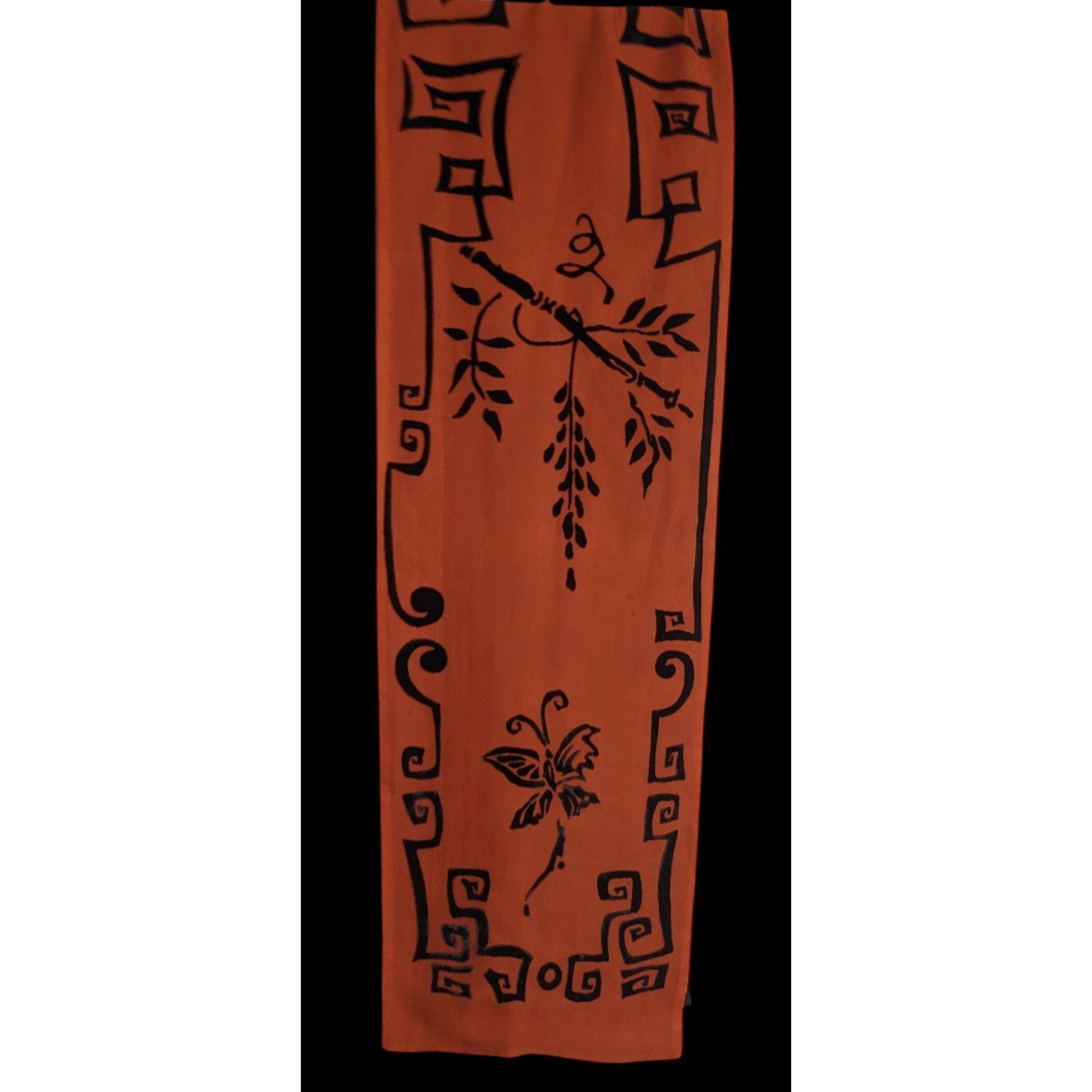 Other Vintage 90s Gothic Burnt Velvet Scarf With Intricate Butterf Size ONE SIZE - 2 Thumbnail