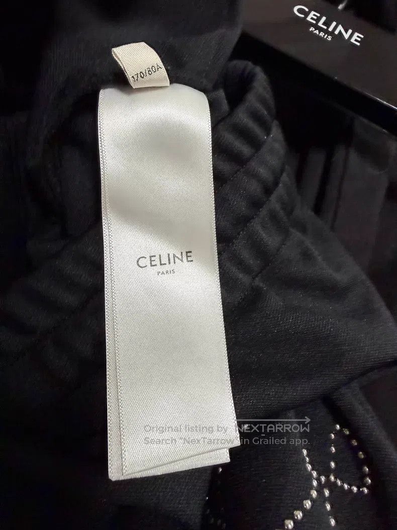 Celine Celine Size M Riveted Vertical Ogo Wide Leg Sweatpants i Size US 27 - 6 Thumbnail
