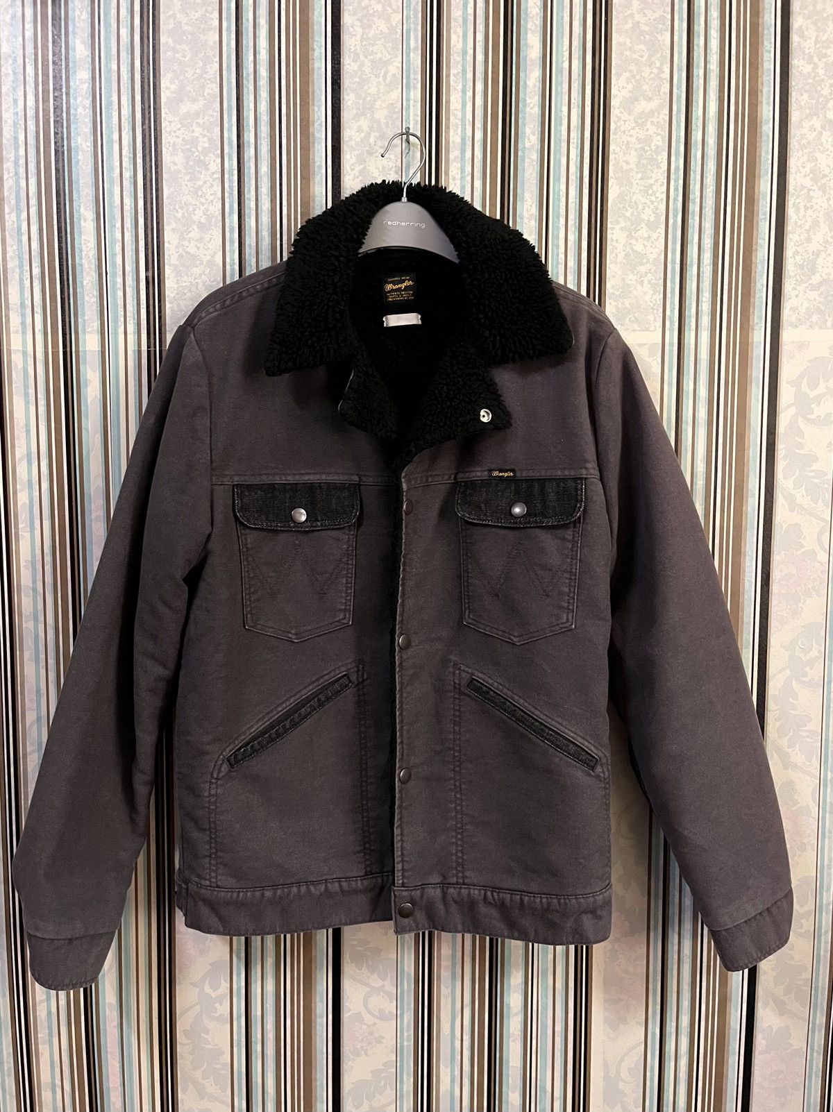 Wrangler 1990s denim attached faux fur #E5 Size US S / EU 44-46 / 1 - 2 Thumbnail