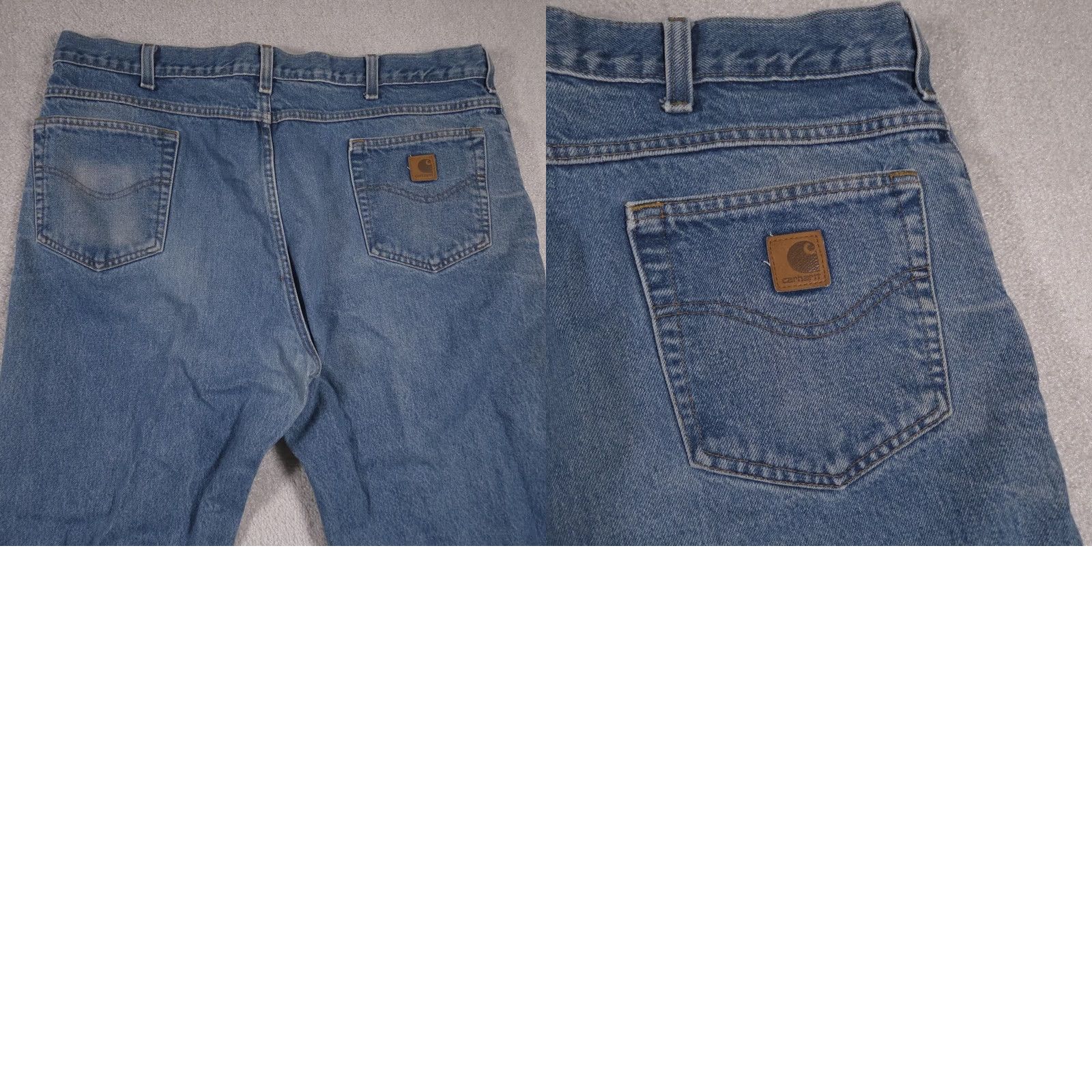 Carhartt VINTAGE Carhartt Jeans Mens 44x30 Blue Relaxed Fit B17 DST Denim Distressed Paint Stain Regular Men? Size US 44 / EU 60 - 11 Thumbnail