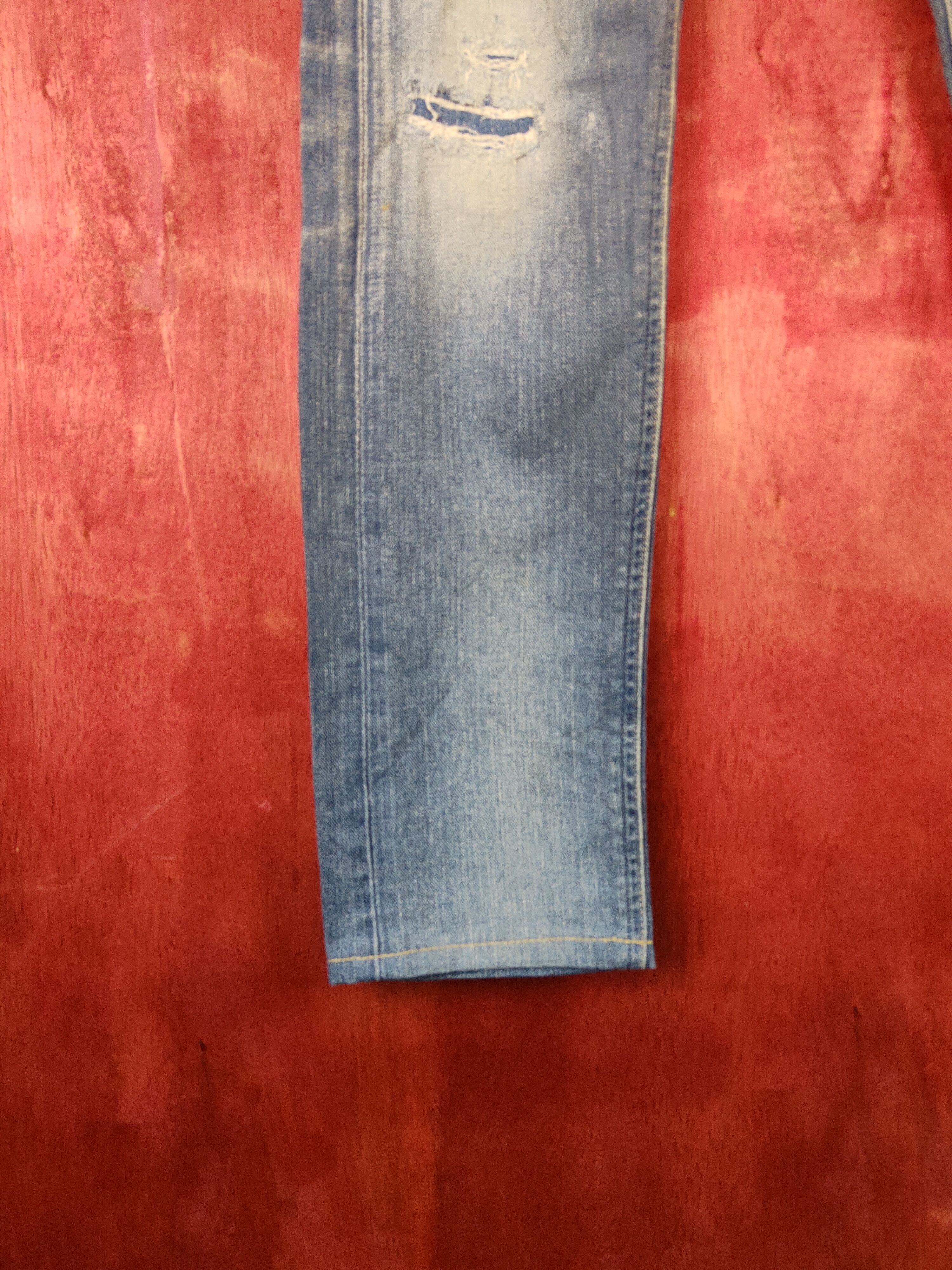Lee Blue Faded Distressed Ripped Jeans #S1812