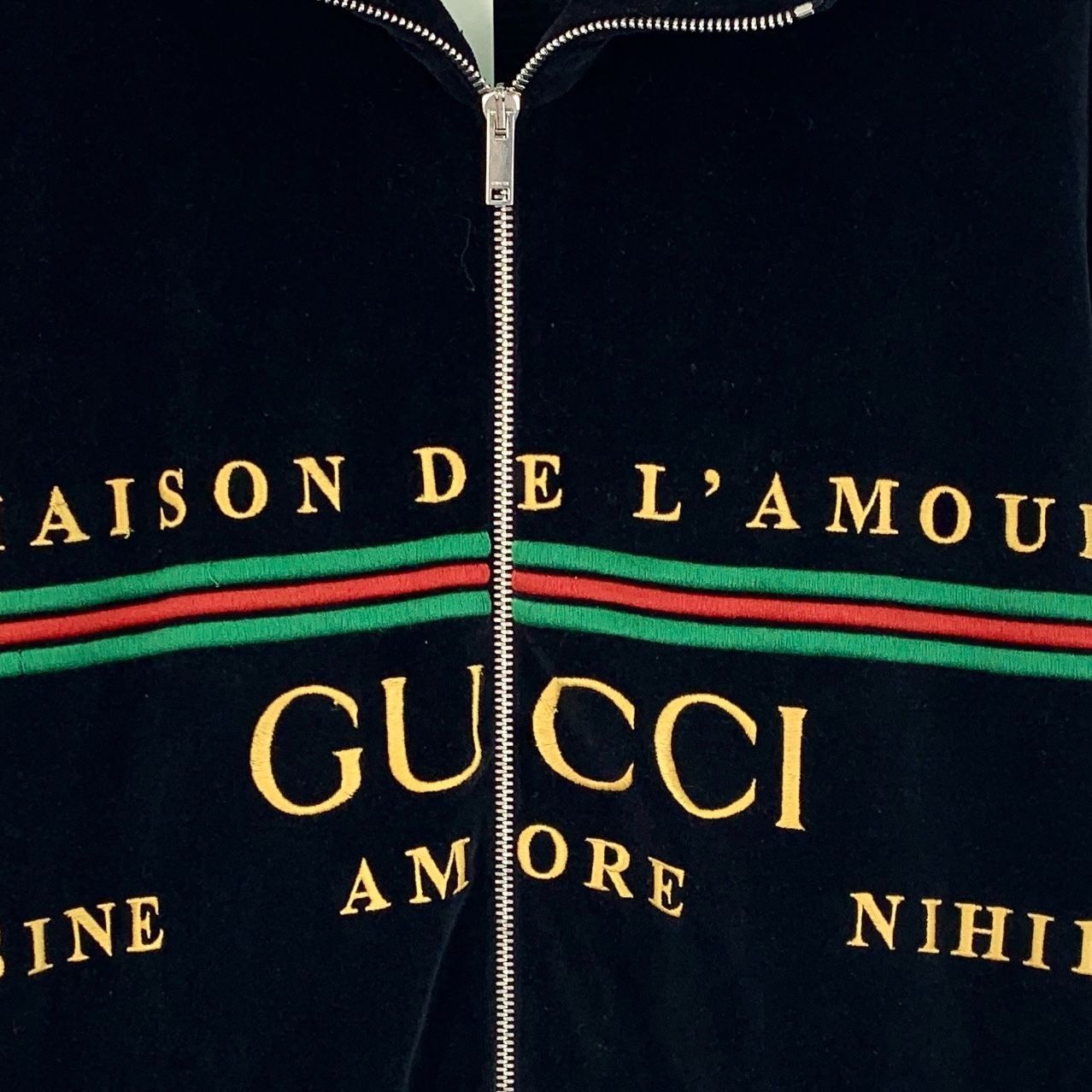 Gucci Gucci Black Velvet Maison De LAmour Track Jacket With Embroi Size XS / US 0-2 / IT 36-38 - 4 Thumbnail