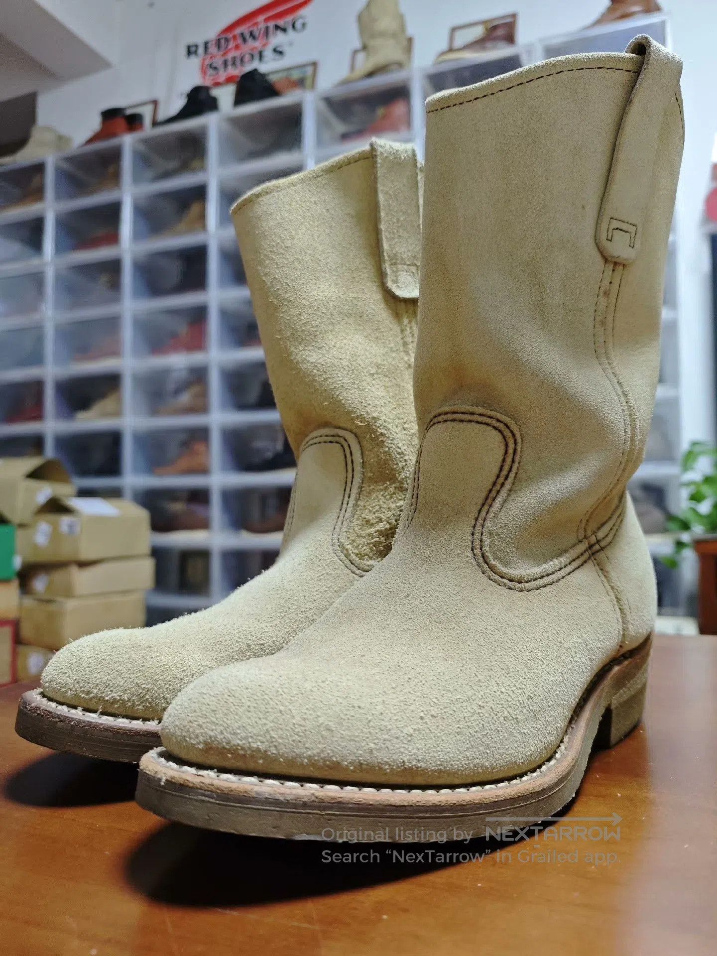 Red Wing Red Wing 8156 Western Suede Engineer Boots. Size US 6 / EU 39 - 1 Thumbnail