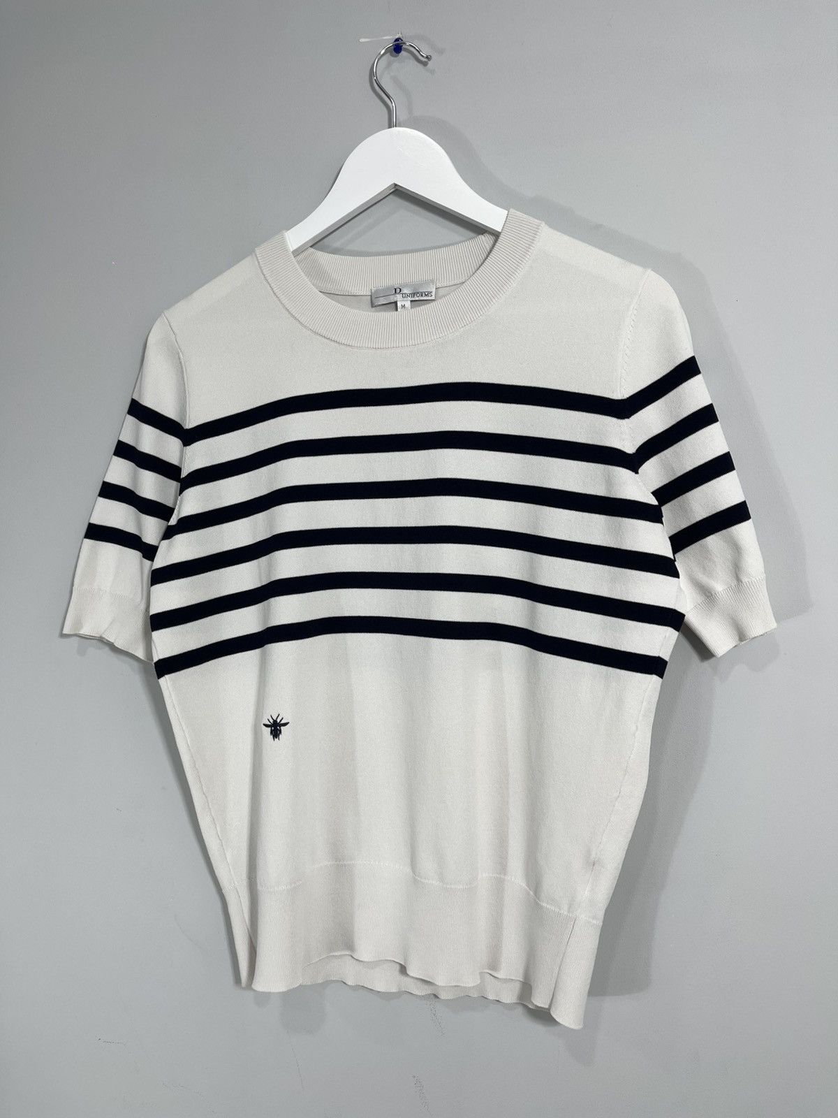Dior Dior Uniforms Bee Logo Short Sleeve Striped Sweatshirt Size M / US 6-8 / IT 42-44 - 8 Thumbnail