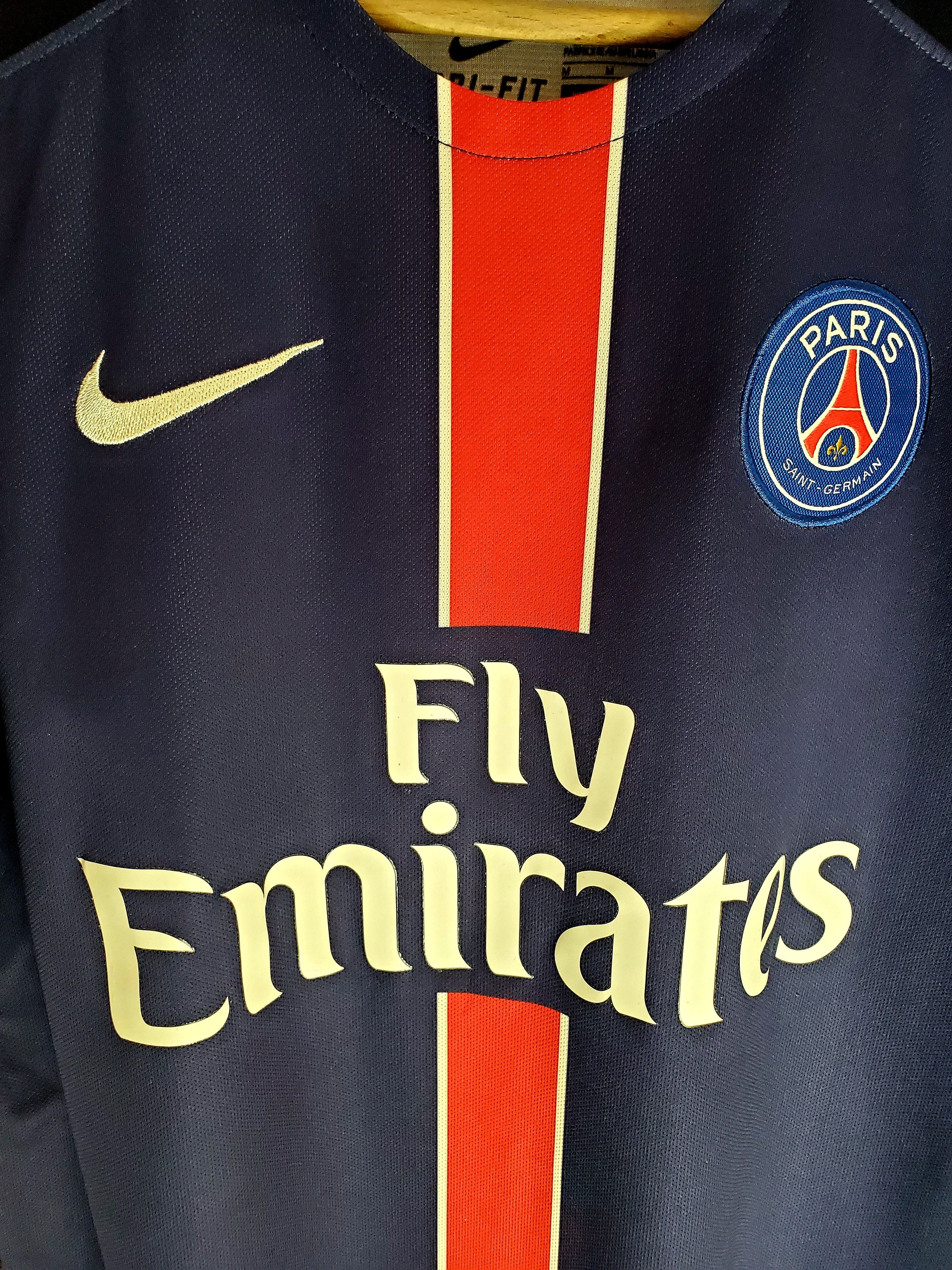 Nike PSG PARIS SAINT-GERMAIN 2015/2016 HOME perfect condition M Size US M / EU 48-50 / 2 - 2 Thumbnail