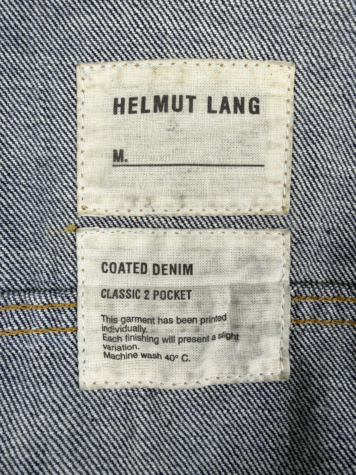 Helmut Lang AW03 Helmut Lang Wax Coated 2 Pocket Trucker Denim Jacket Size US L / EU 52-54 / 3 - 9 Thumbnail