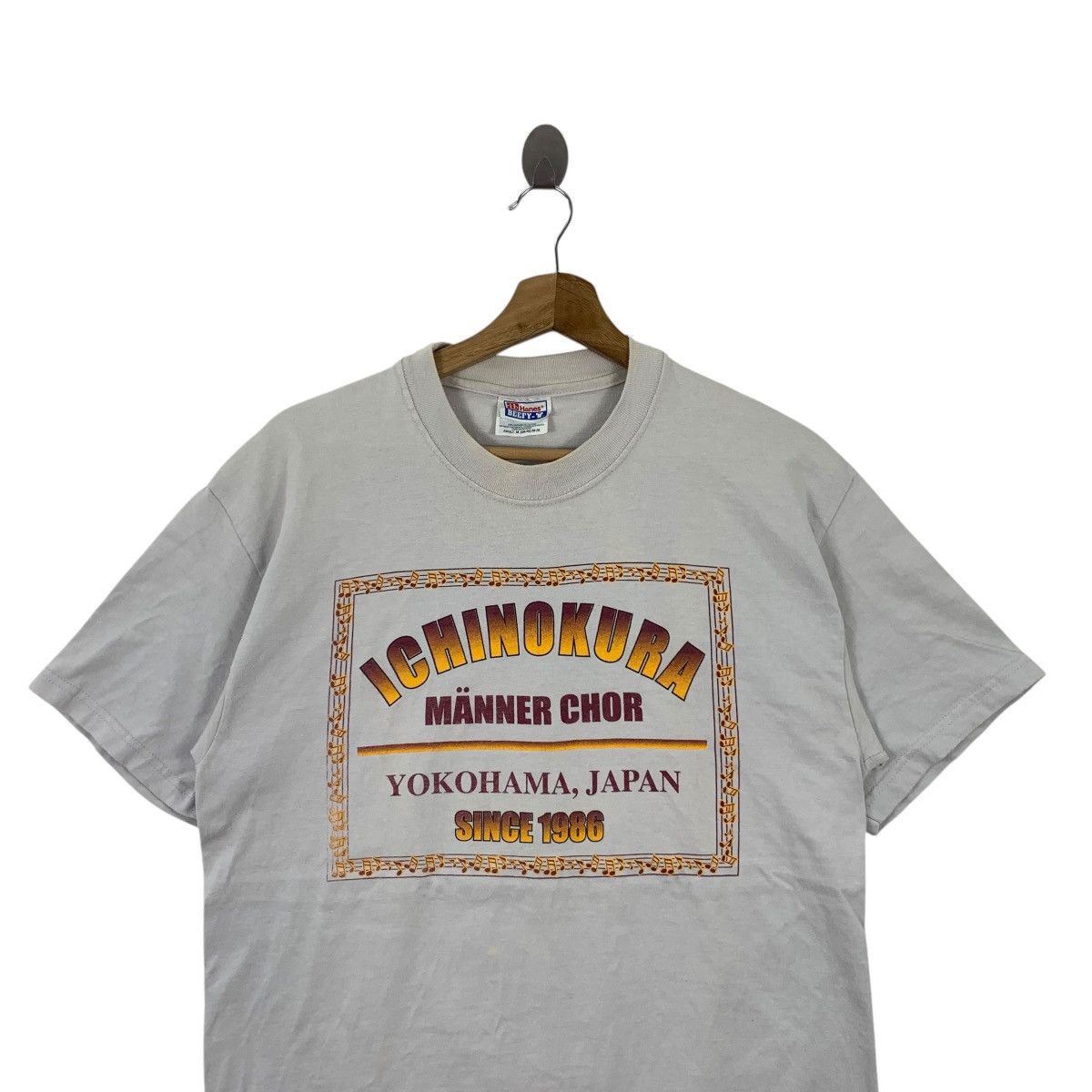 Vintage Vintage 90s Manner Chor Ichinokura Japan Tee Shirt Size US M / EU 48-50 / 2 - 2 Thumbnail