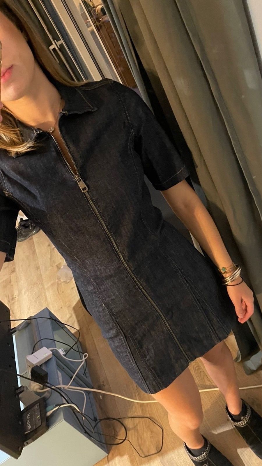 Zara Denim dress ZARA Size XS / US 0-2 / IT 36-38 - 3 Thumbnail