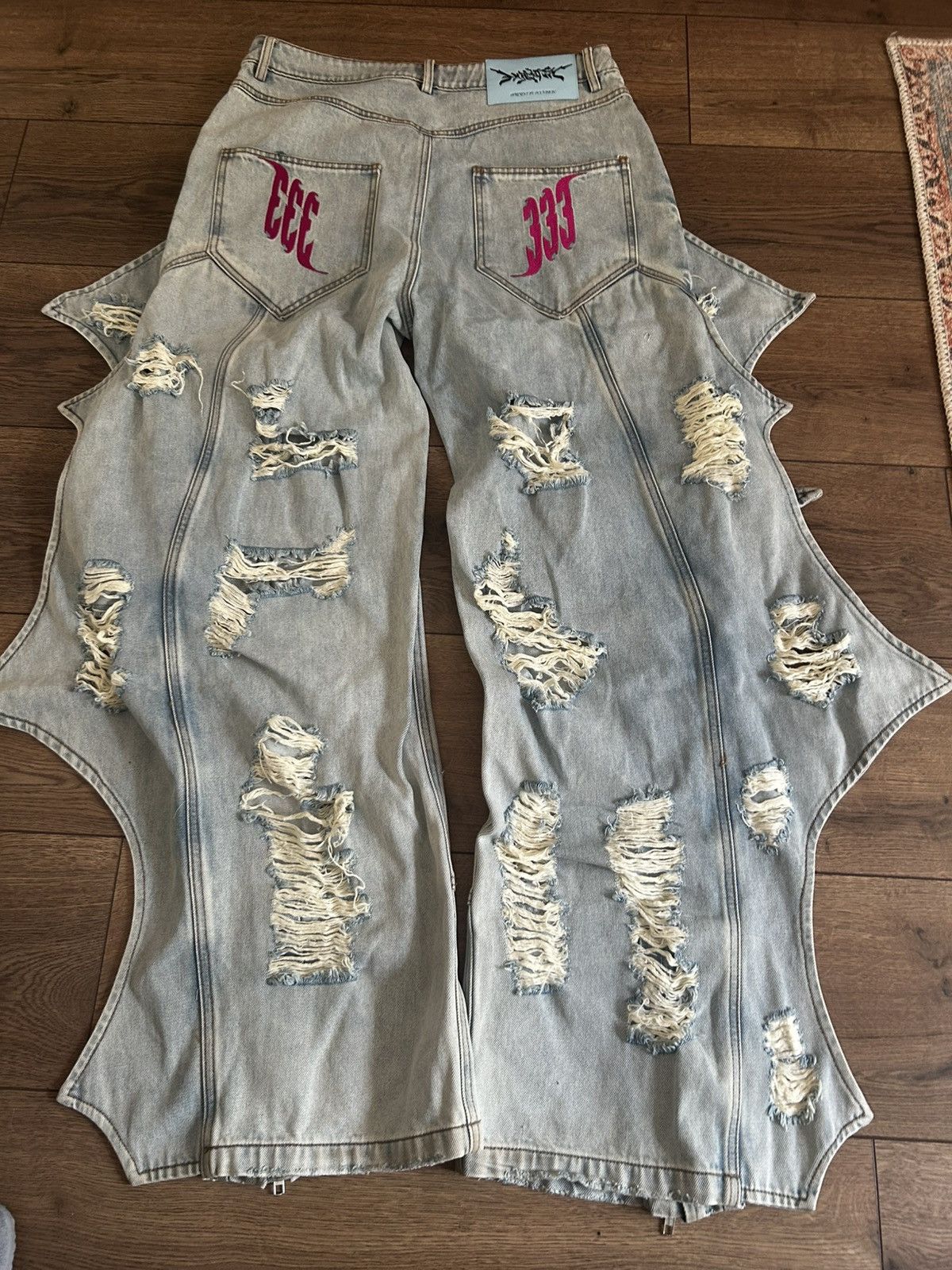 Other PCCVision ripped oversized blue jeans Size US 34 / EU 50 - 5 Thumbnail