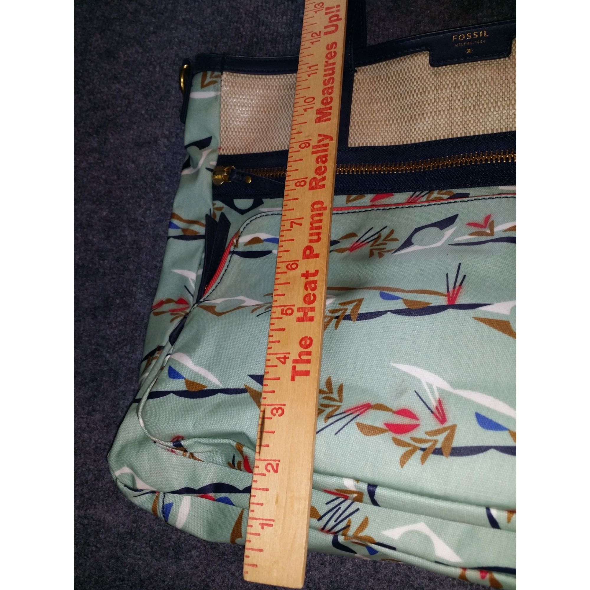 Fossil Fossil Shoulder Bag Women Mint Green Graphic Print Large Eve Size ONE SIZE - 8 Thumbnail