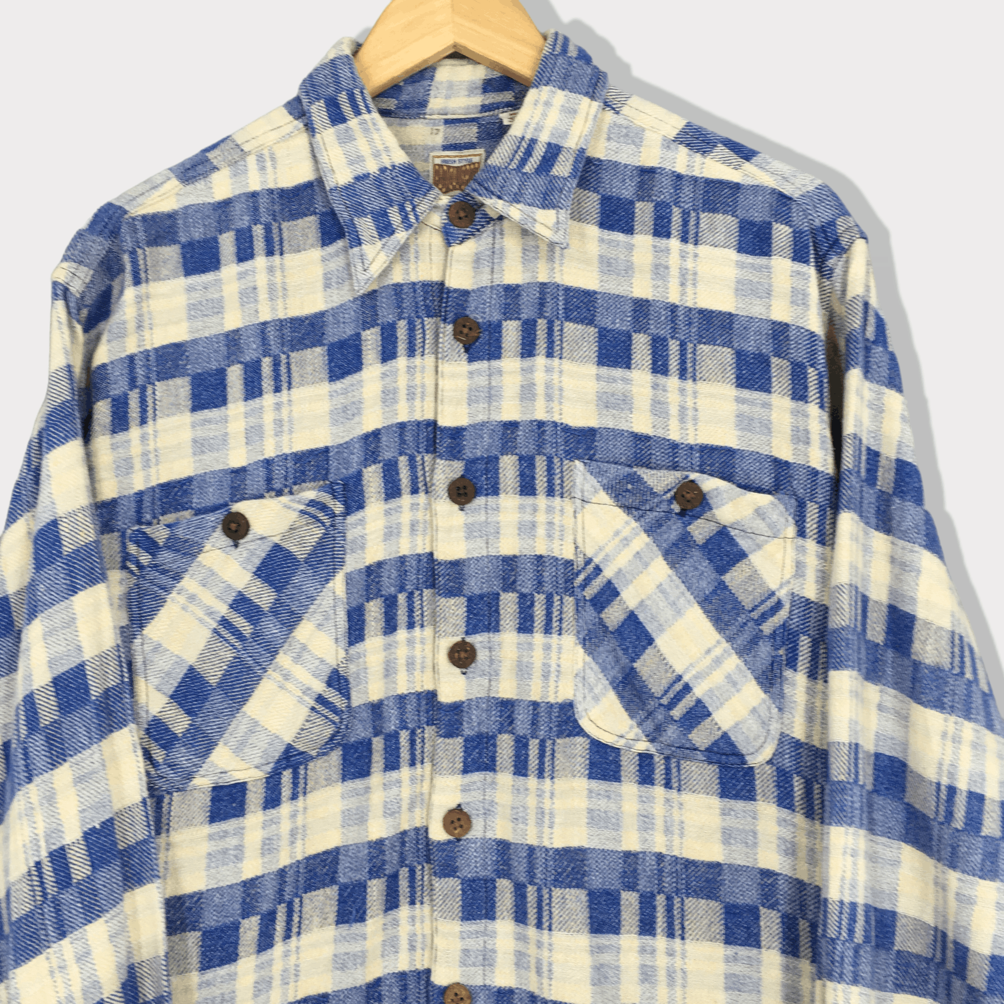 Cowboy Equipment × Flannel × Western Rise Vintage 90's Plaid Shadow Checkered Flannel Shirt Medium Size US M / EU 48-50 / 2 - 2 Thumbnail