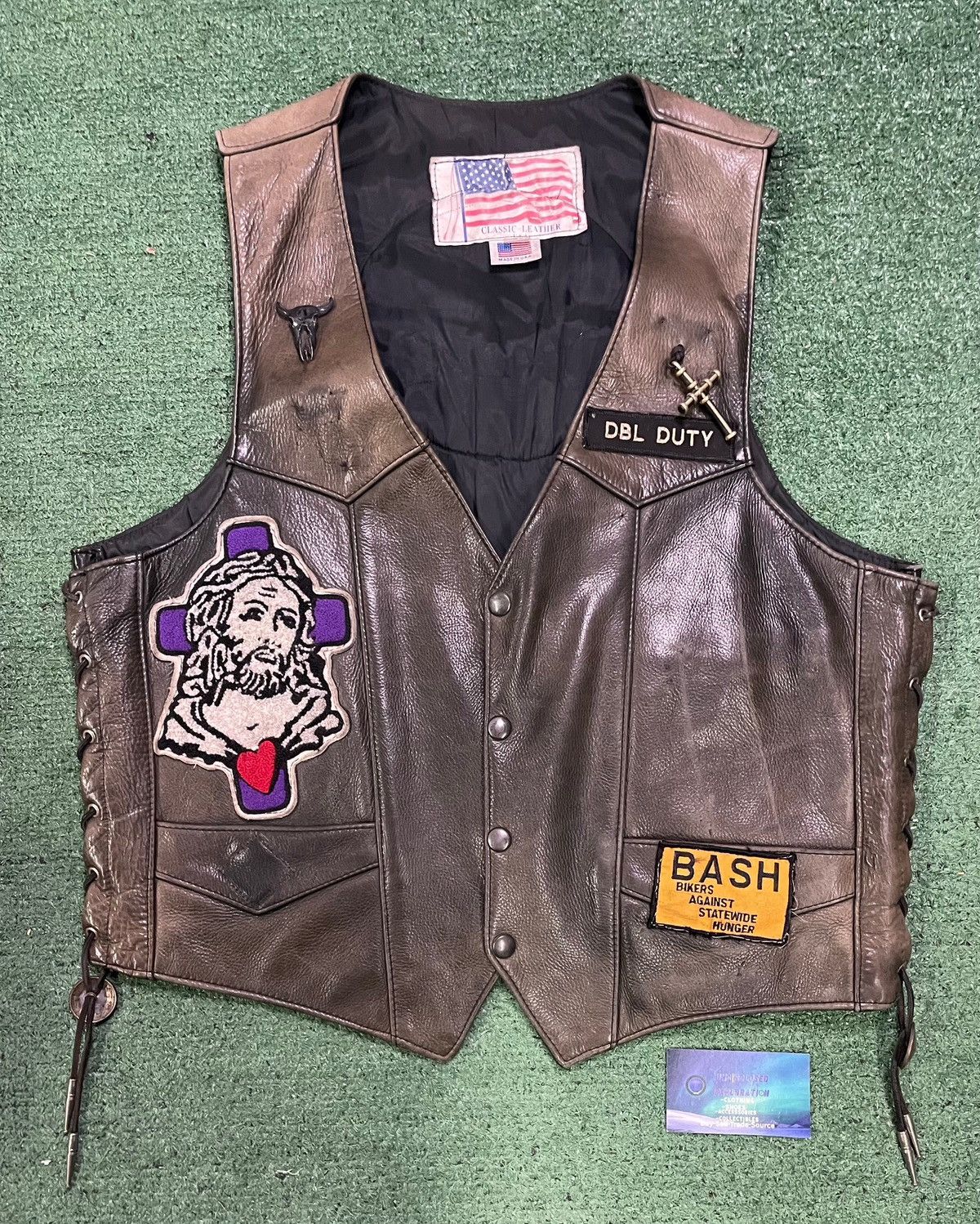 Other Vintage 1980s Christ rider motorcycle patch vest Size US XL / EU 56 / 4 - 1 Thumbnail