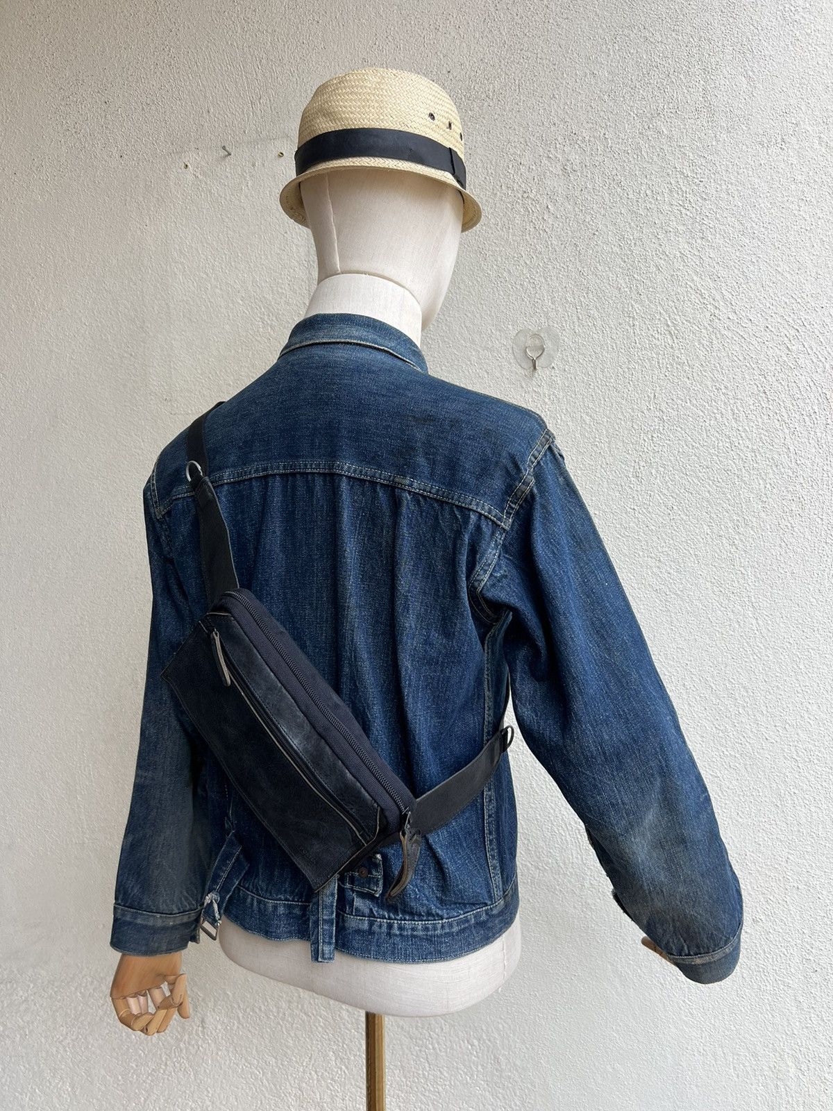 Porter RARE! Porter by Yoshida Waxed Canvas Leather Chest Bag Size ONE SIZE - 24 Thumbnail