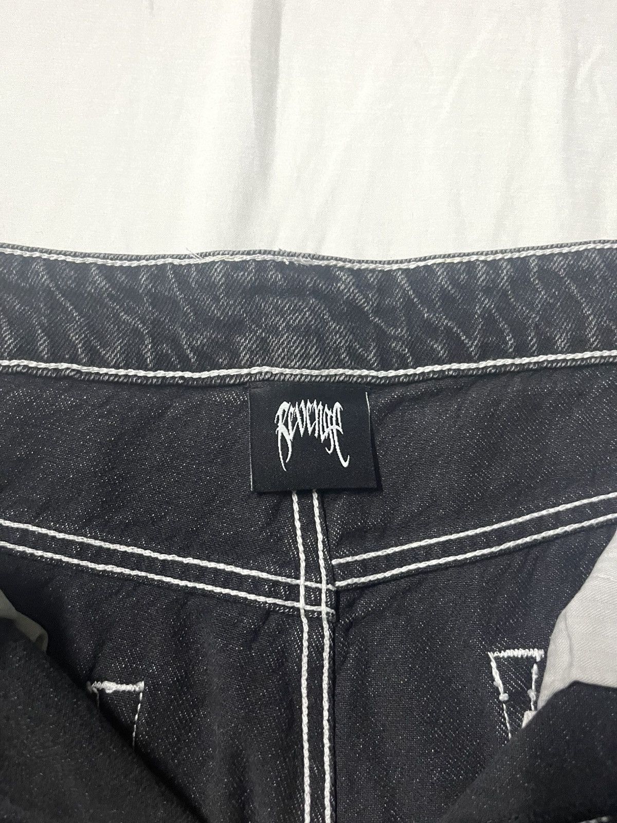 Revenge REVENGE SPIDER WEB DENIM PANT BLACK Size US 32 / EU 48 - 4 Thumbnail