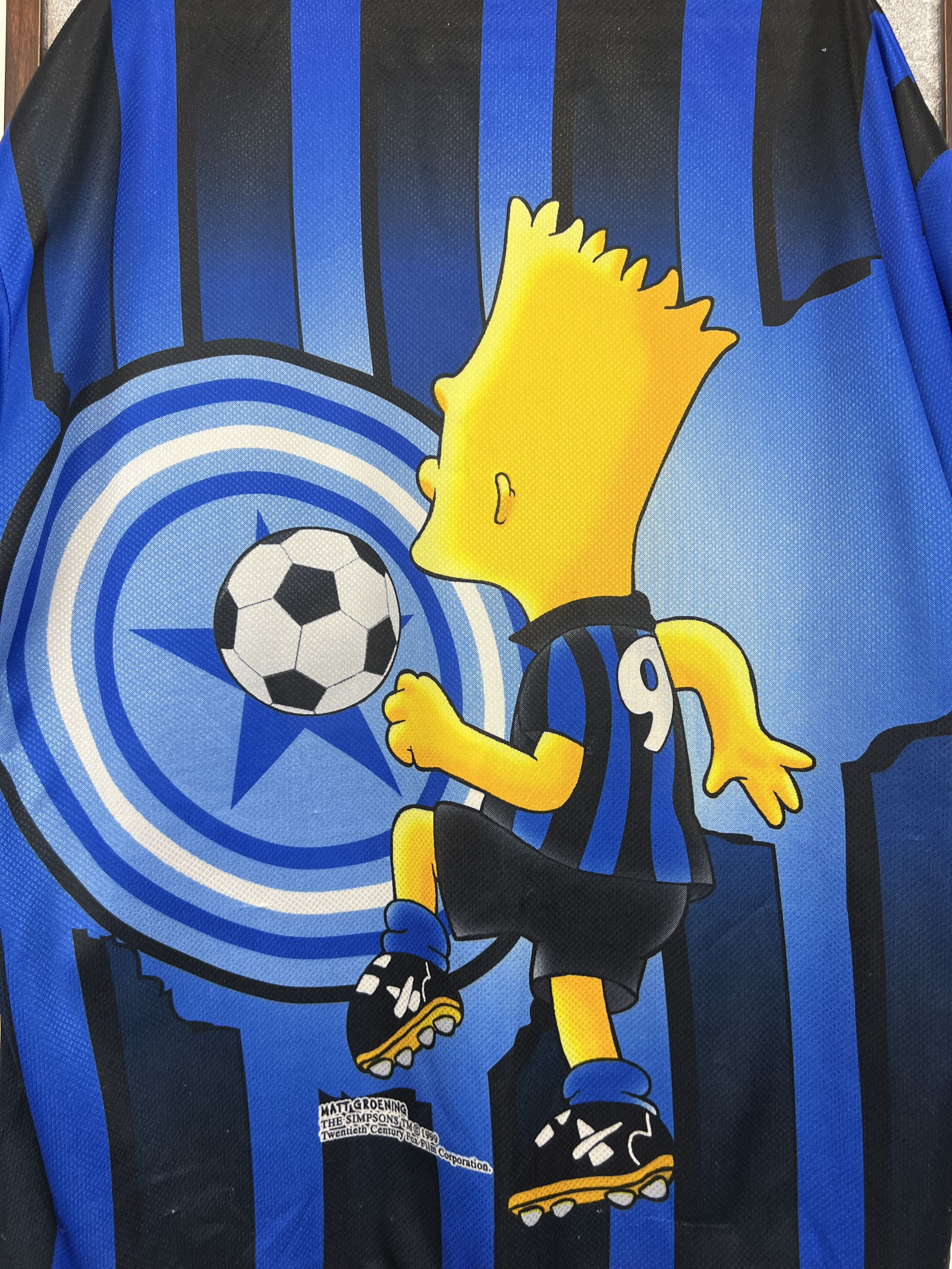 The Simpsons Inter Milan Bart Simpson Football Shirt Soccer Maglia Jersey Size US XXL / EU 58 / 5 - 10 Thumbnail