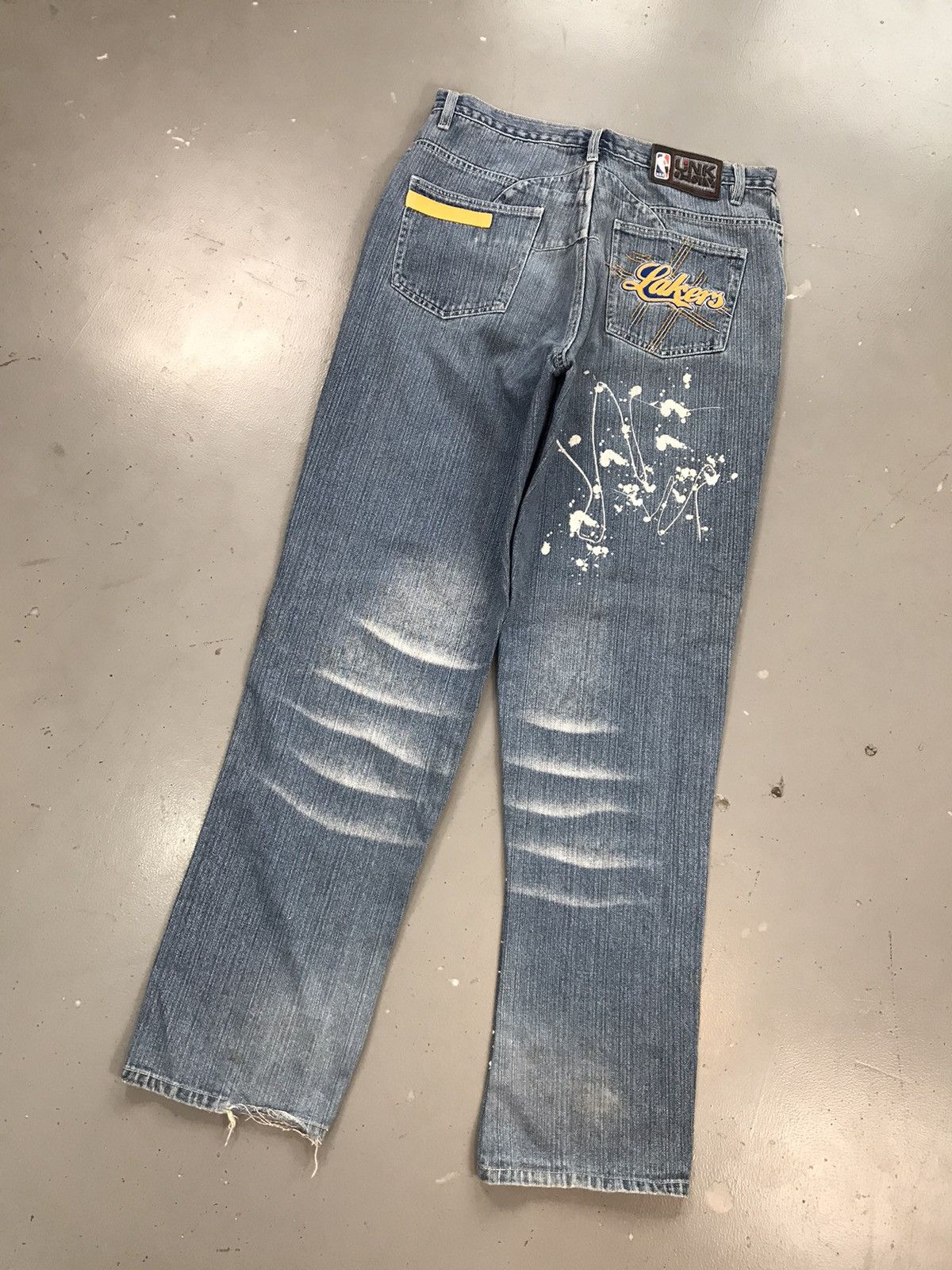 JNCO × Vintage Vintage link SpellOut thread & sticker embroidered denim Size US 34 / EU 50 - 9 Thumbnail