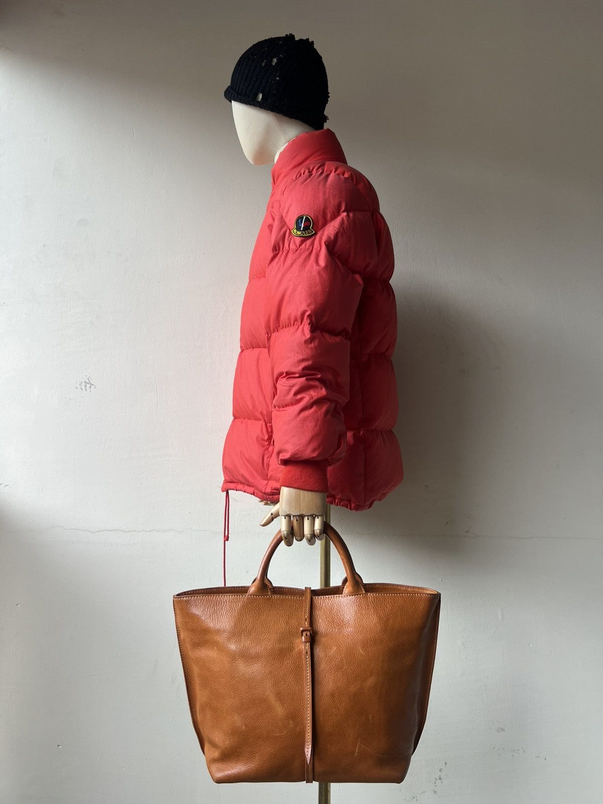 Genten Japan Patina Leather Tote Bag in Brown, Men's