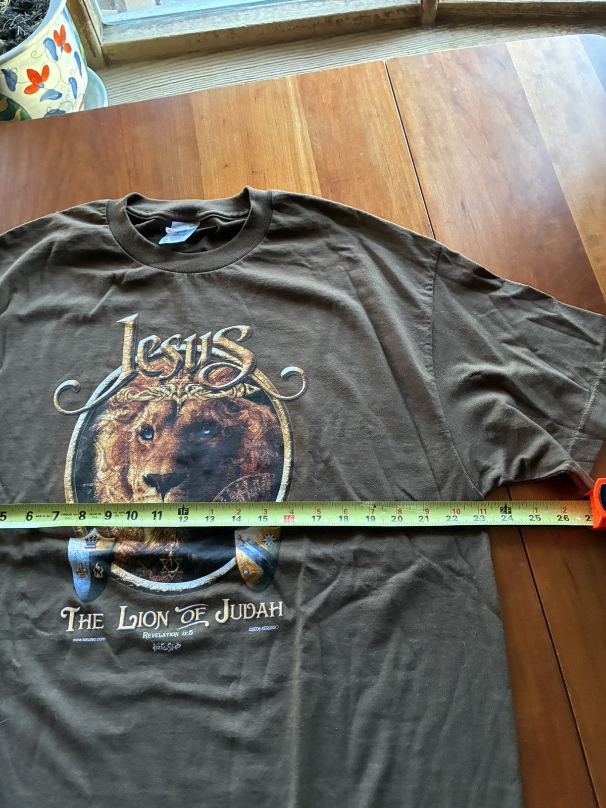 Vintage Vintage y2k Jesus Lion graphic tee shirt Size US XL / EU 56 / 4 - 5 Thumbnail