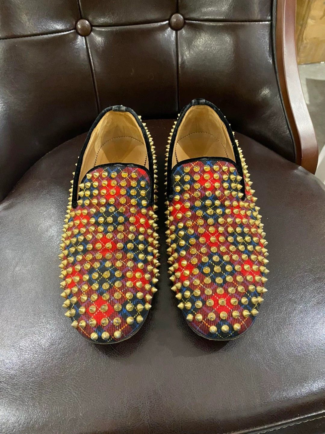 Christian Louboutin Christian Louboutin Men's Used Spiked Shoes 40.5 Size US 7.5 / EU 40-41 - 1 Thumbnail