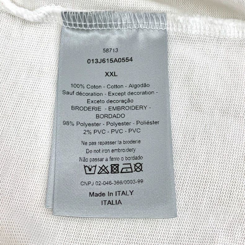 Dior Dior White Logo Cotton Short Sleeve TShirt-2506 Size XL / US 12-14 / IT 48-50 - 7 Thumbnail