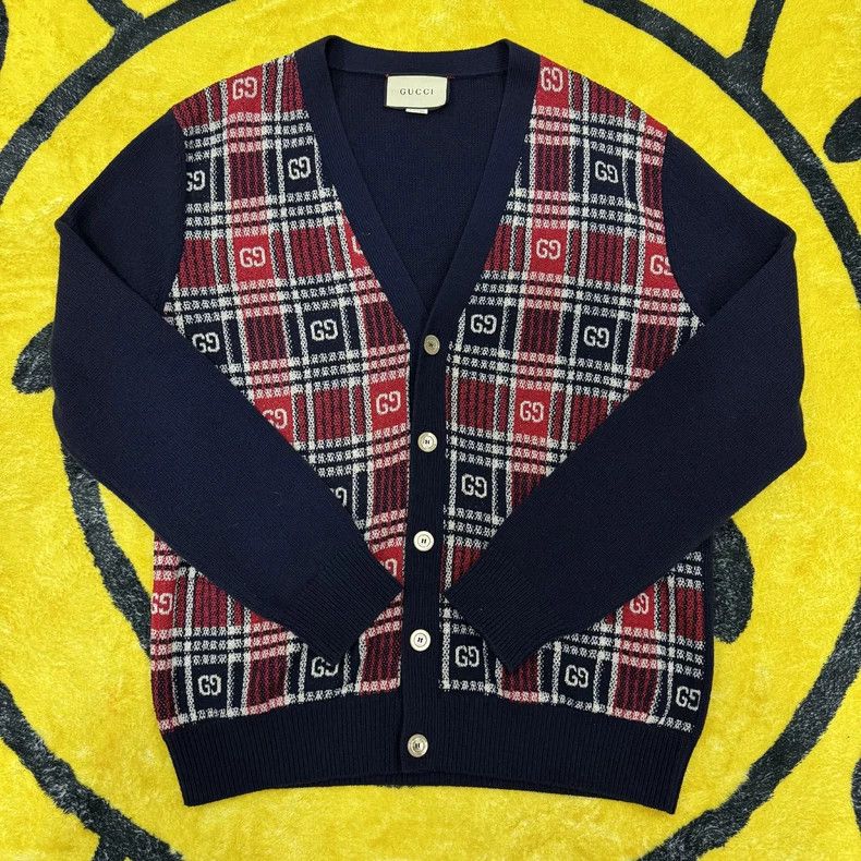 Gucci Gucci Plaid Cashmere Cardigan Sweater-dmc Size US XL / EU 56 / 4 - 1 Thumbnail