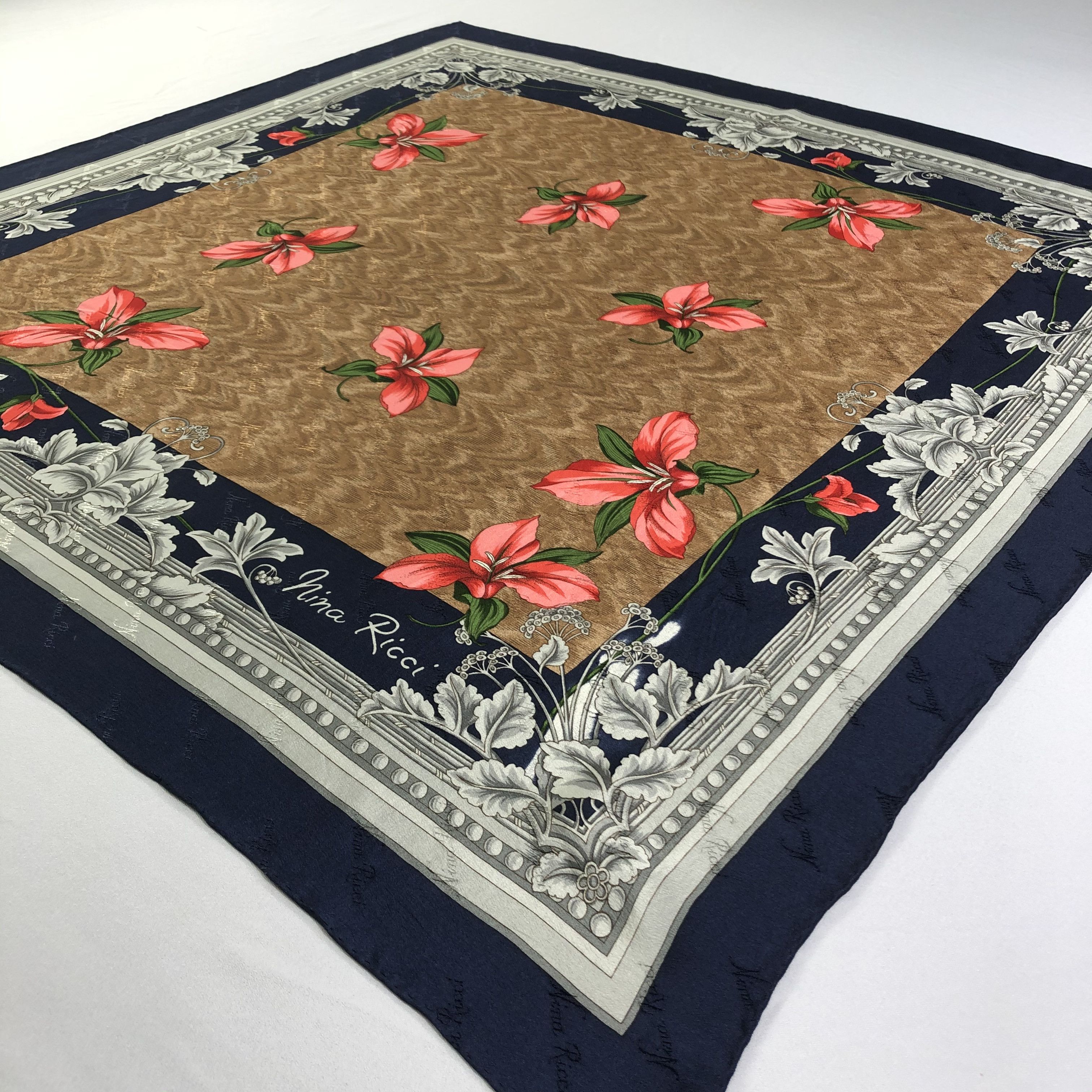 Nina Ricci × Vintage Vintage Nina Ricci Silk Scarf Size ONE SIZE - 4 Thumbnail
