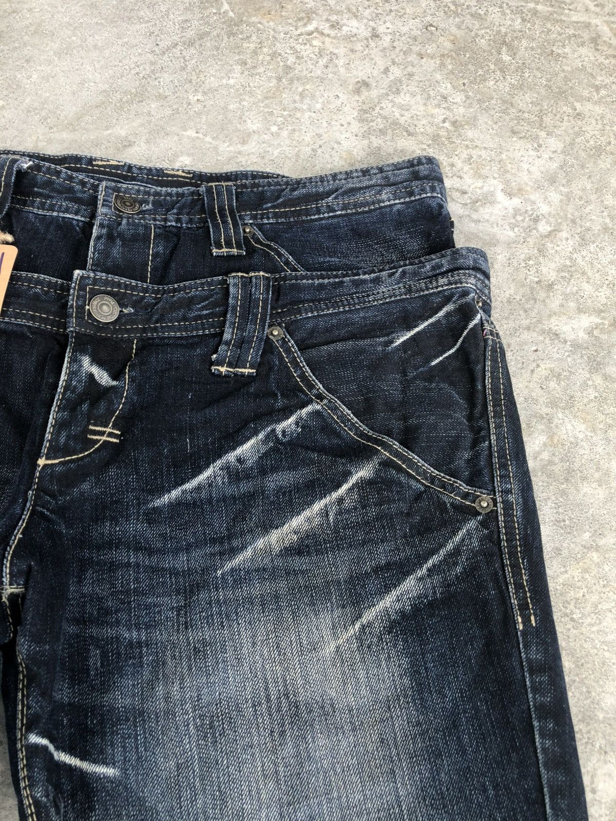 PPFM Japanese PPFM Double Waist Distressed Denim Size US 34 / EU 50 - 15 Thumbnail