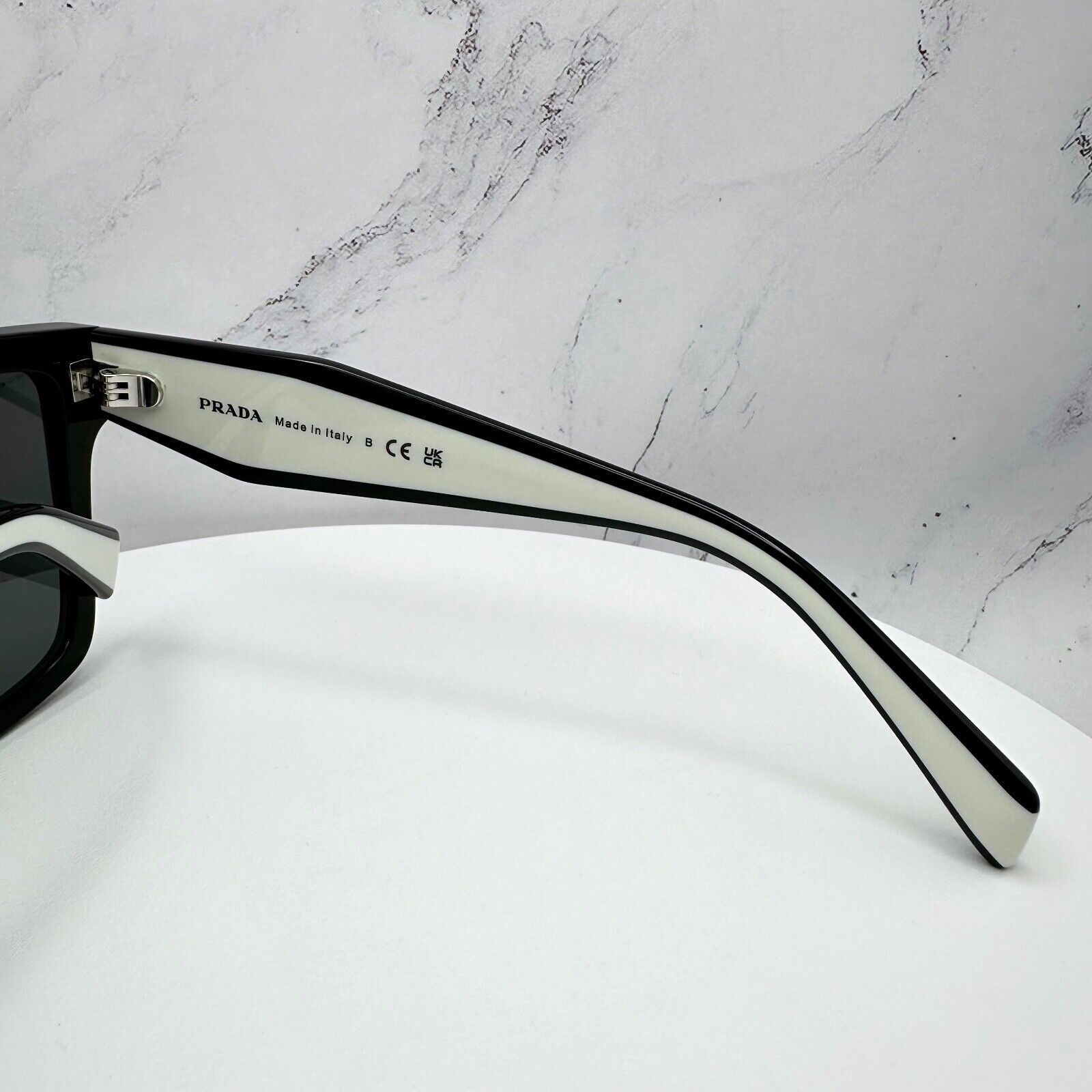 Prada New Prada Sunglasses Black White Symbole Logo Authentic Size ONE SIZE - 8 Thumbnail