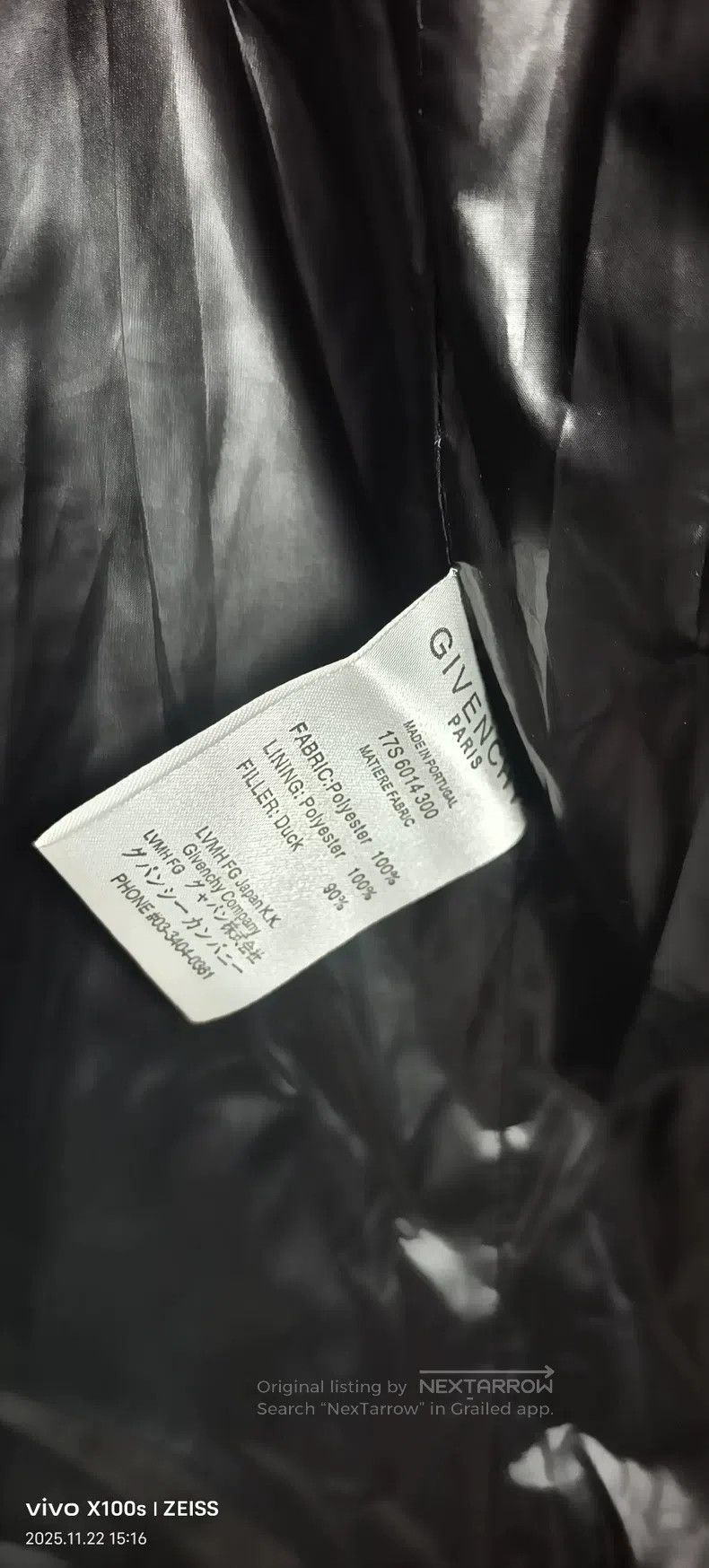 Givenchy Givenchy Men's Down Jacket, Shoulder Width 49 cm, Sleeve L Size US XXL / EU 58 / 5 - 6 Thumbnail