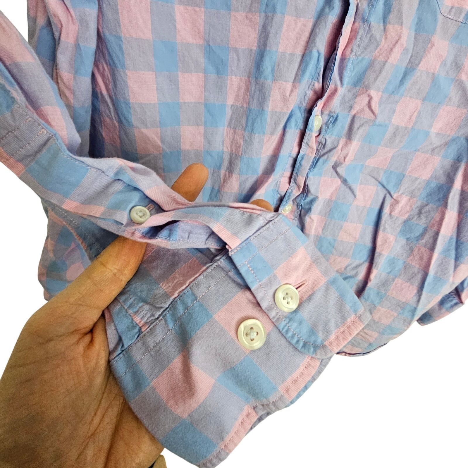 Bonobos Bonobos Dress Shirt Pink Blue Checker Strandard Fit Men 2XL Size US XXL / EU 58 / 5 - 4 Thumbnail