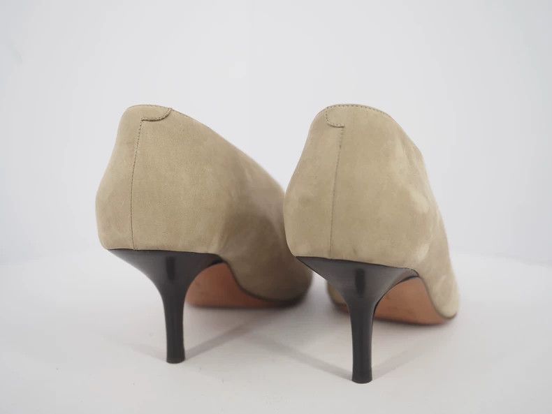 Celine CelineGray suede V-mouth pointed high heels 2503-Nextarrow Size US 5.5 / IT 35.5 - 5 Thumbnail