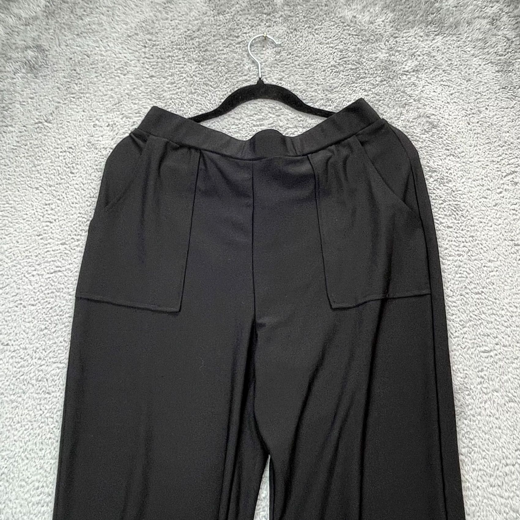 Vintage WynneLayers Pants Womens Medium Black Luxe Crepe Joggers Stretch Tapered Leg Size 32" / US 10 / IT 46 - 5 Thumbnail
