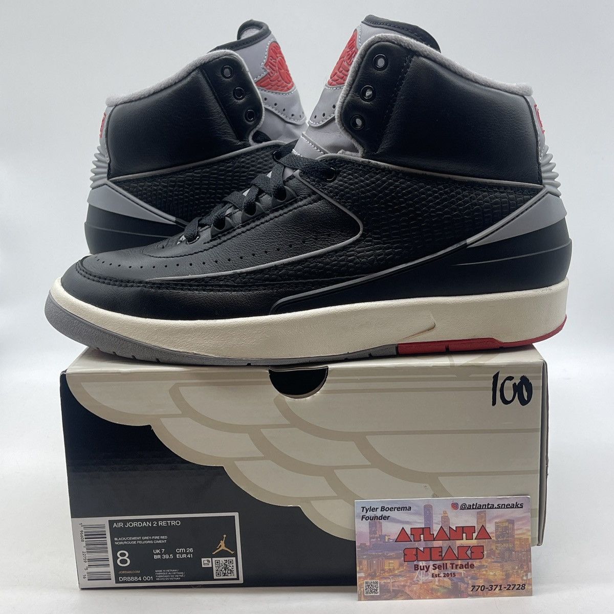 Jordan Brand Air Jordan 2 black cement Size US 8 / EU 41 - 1 Thumbnail
