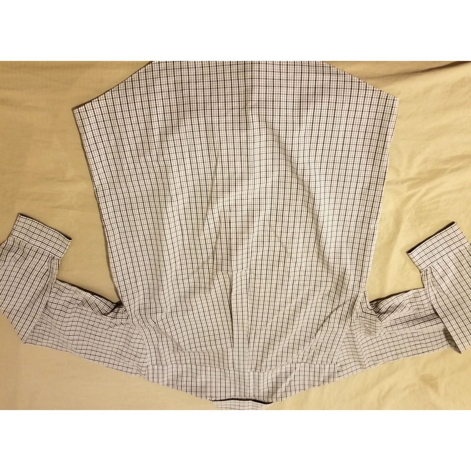 Brooks Brothers Brooks Brothers Shirt Mens M Beige Dress Khaki Button Cotton Size 40R - 5 Thumbnail