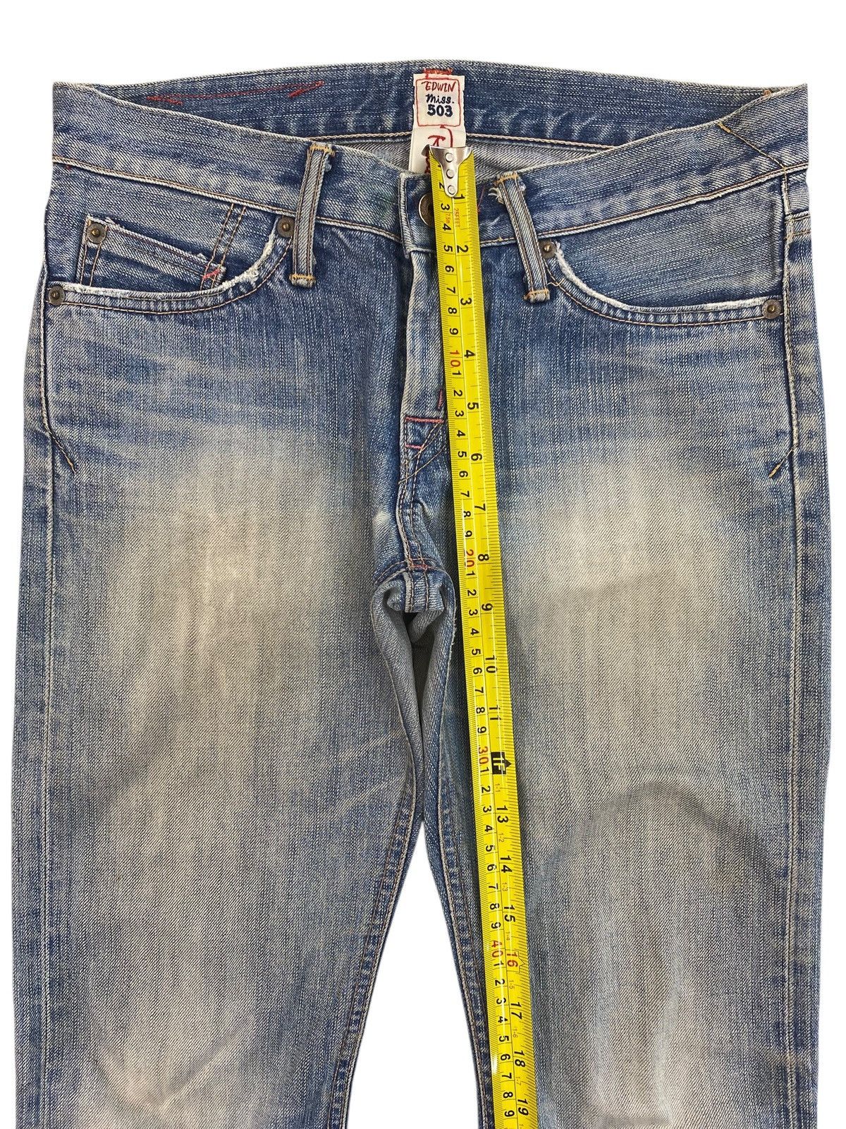Edwin Edwin Miss 503 Faded Wash Style Flare Jeans Size 28" / US 6 / IT 42 - 7 Thumbnail