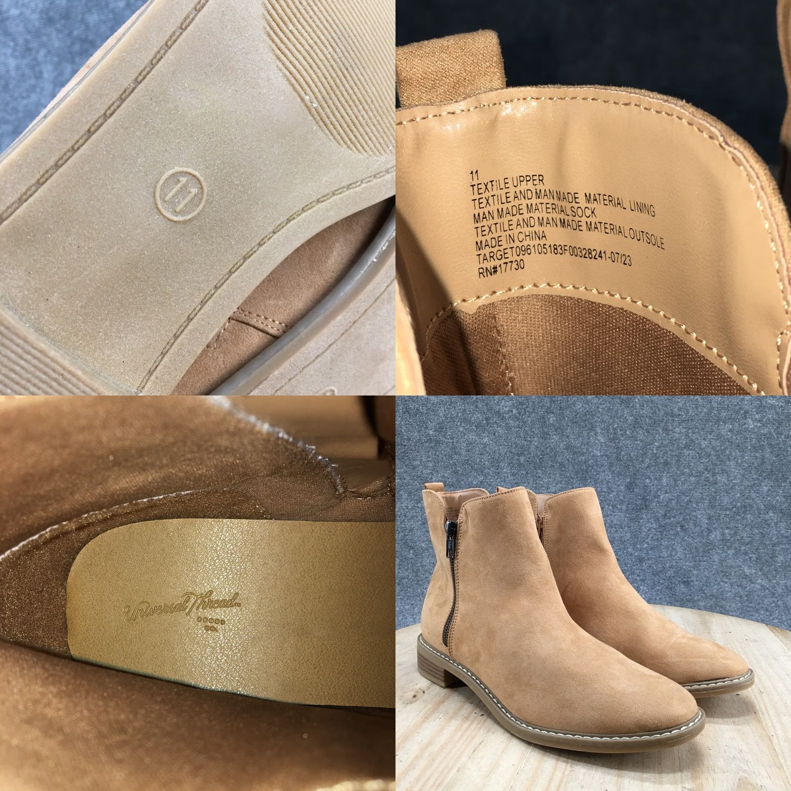 Vintage Universal Thread Boots Womens 11 Brenna Bootie Brown Faux Leather Ankle Top Women Brown Boots 11 Knit Breathable Comfort Classic Vintage: No Size L / US 10 / IT 46 - 10 Thumbnail